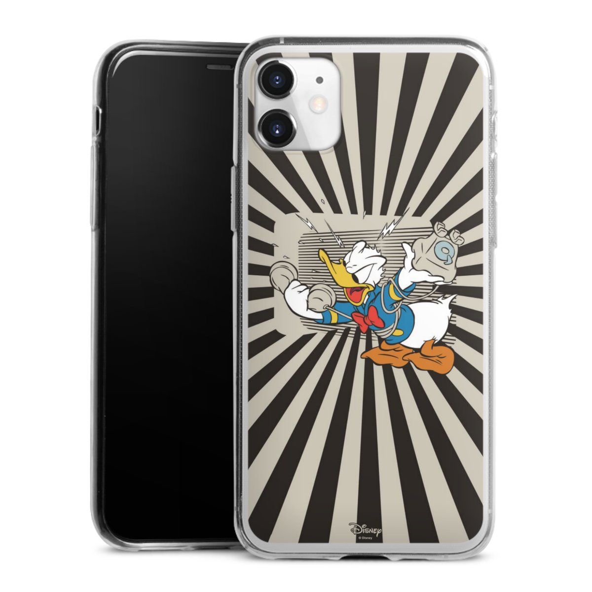 iPhone 11 Handy Slim Case extra dünn Silikon Handyhülle transparent Hülle Donald Duck Disney Official Licensed Product Silikon Slim Case