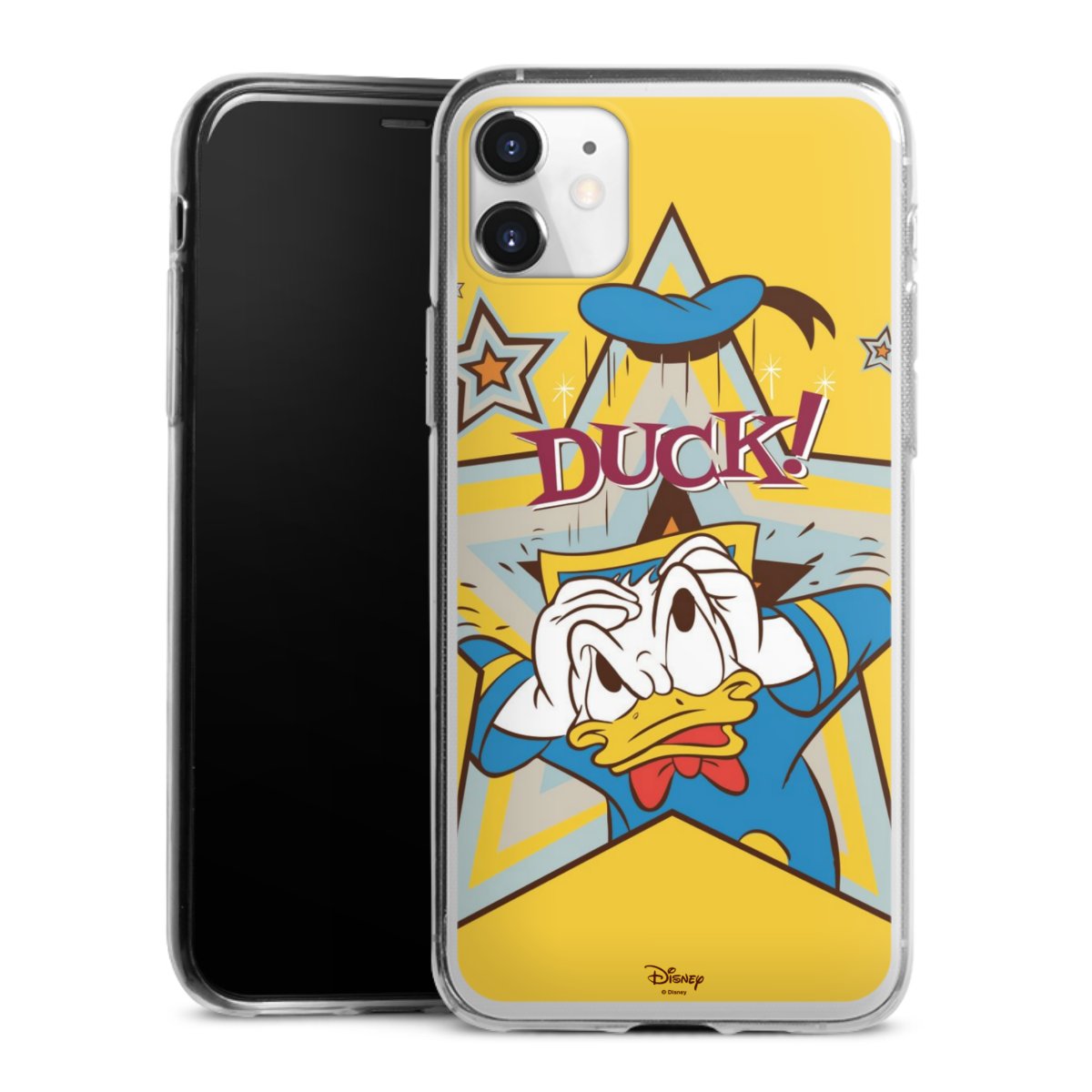 iPhone 11 Handy Slim Case extra dünn Silikon Handyhülle transparent Hülle Official Licensed Product Donald Duck Disney Silikon Slim Case