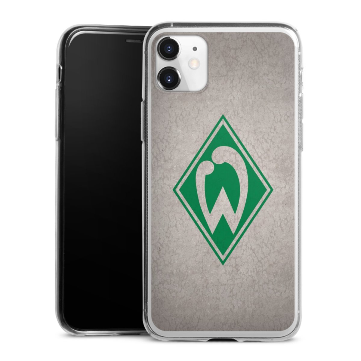 iPhone 11 Handy Slim Case extra dünn Silikon Handyhülle transparent Hülle Sv Werder Bremen Concrete Official Licensed Product Silikon Slim Case