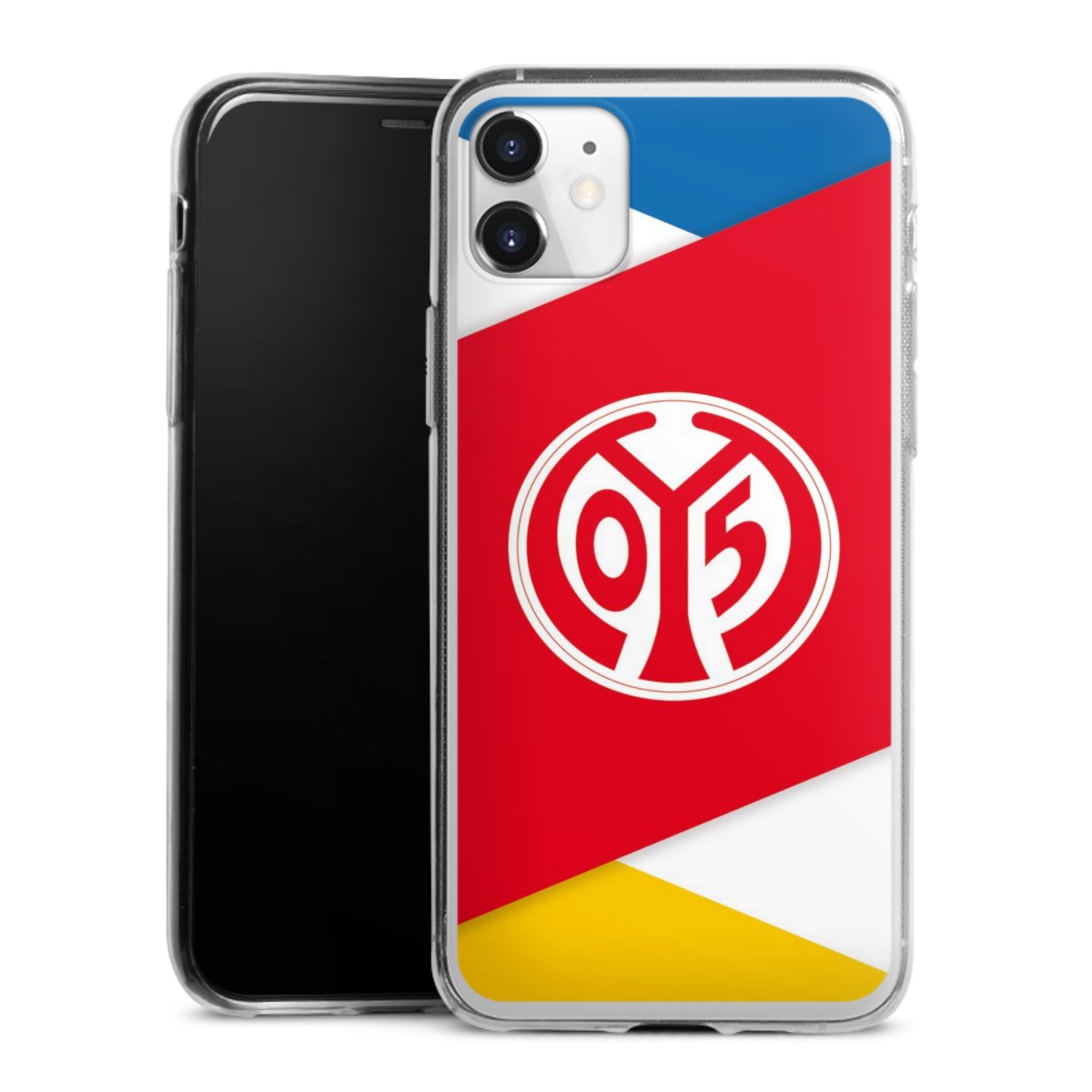 iPhone 11 Handy Slim Case extra dünn Silikon Handyhülle transparent Hülle Official Licensed Product Soccer 1. Fsv Mainz 05 E.V. Silikon Slim Case