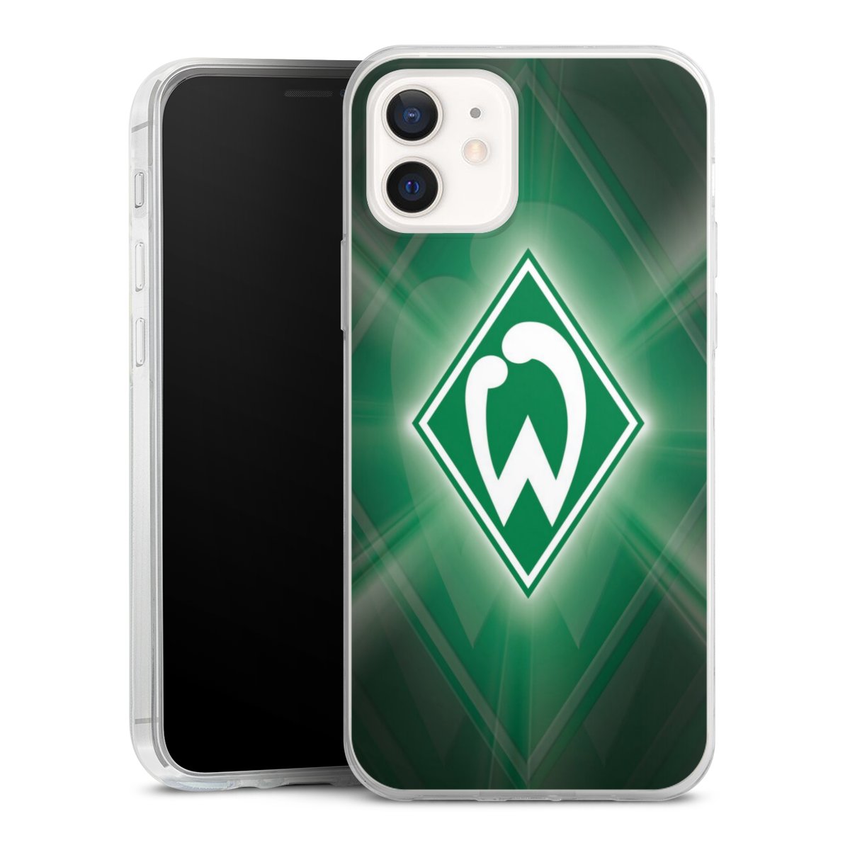 iPhone 12 Handy Slim Case extra dünn Silikon Handyhülle transparent Hülle Sv Werder Bremen Official Licensed Product Coat Of Arms Silikon Slim Case