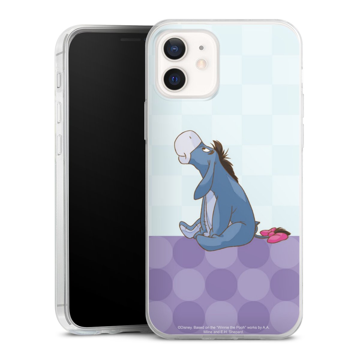 iPhone 12 Handy Slim Case extra dünn Silikon Handyhülle transparent Hülle Disney Donkey Winnie The Pooh Silikon Slim Case