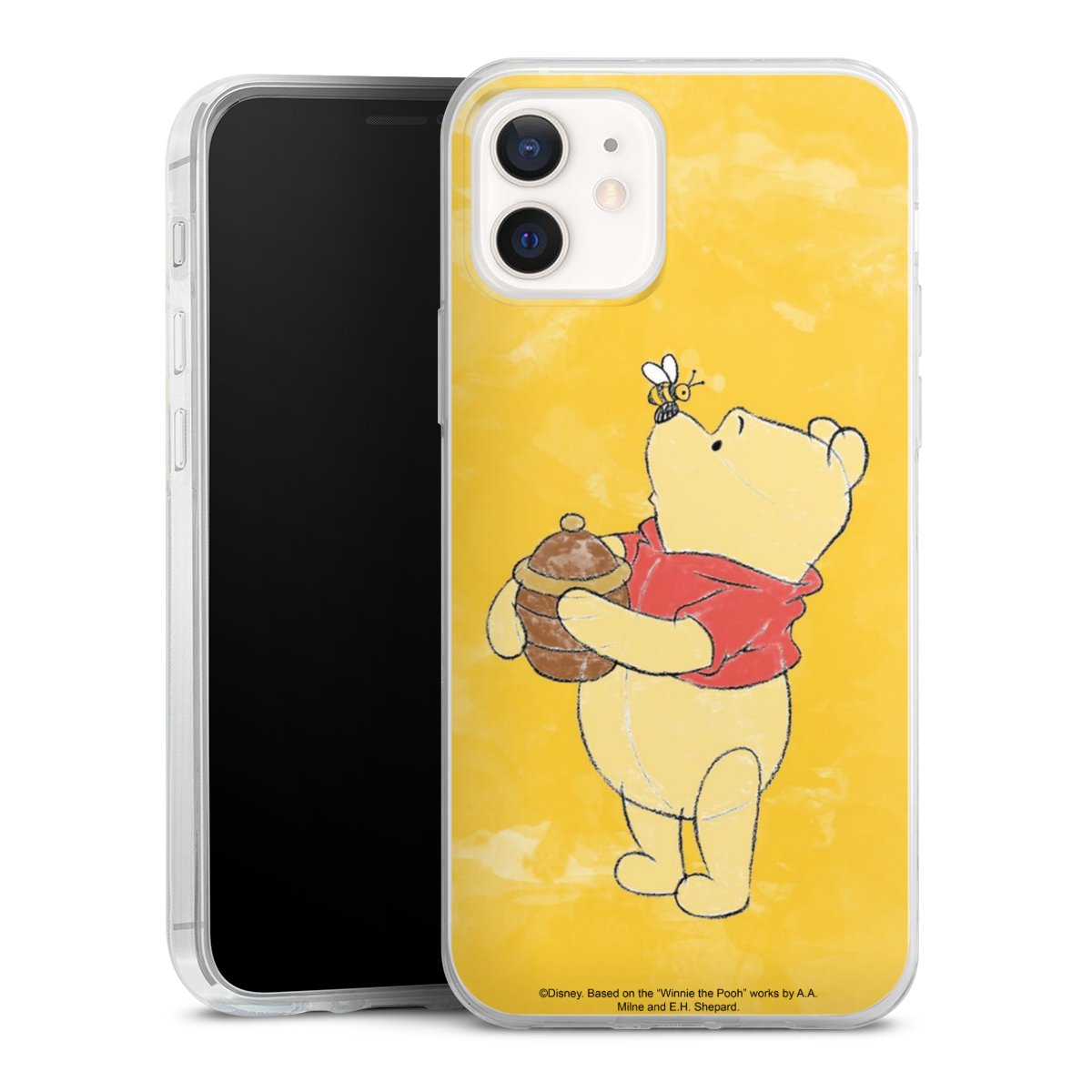 iPhone 12 Handy Slim Case extra dünn Silikon Handyhülle transparent Hülle Official Licensed Product Winnie The Pooh Disney Silikon Slim Case