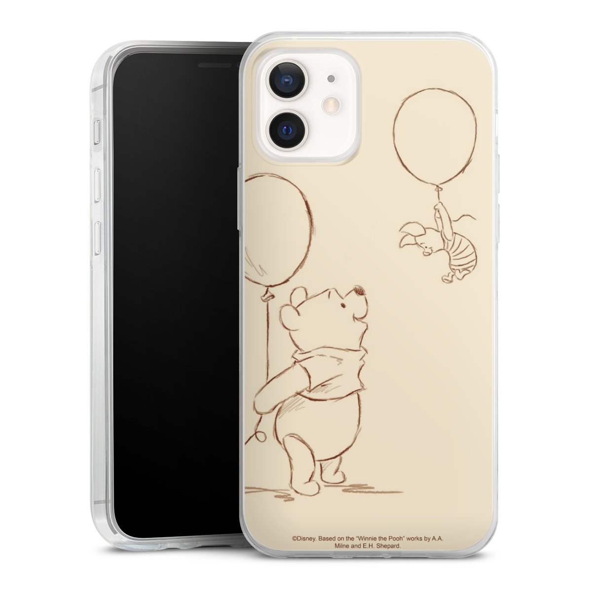 iPhone 12 Handy Slim Case extra dünn Silikon Handyhülle transparent Hülle Official Licensed Product Winnie The Pooh Disney Silikon Slim Case