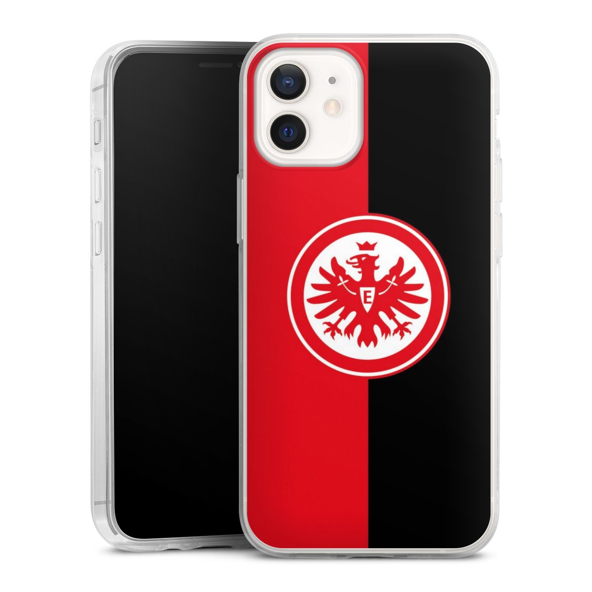 iPhone 12 mini Handy Slim Case extra dünn Silikon Handyhülle transparent Hülle Official Licensed Product Eintracht Frankfurt Sge Silikon Slim Case