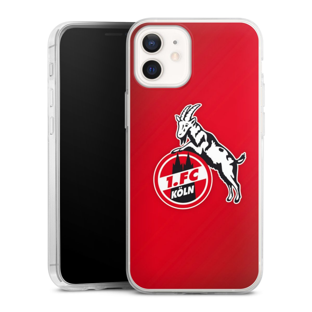 iPhone 12 mini Handy Slim Case extra dünn Silikon Handyhülle transparent Hülle Official Licensed Product Effzeh 1. Fc Köln Silikon Slim Case