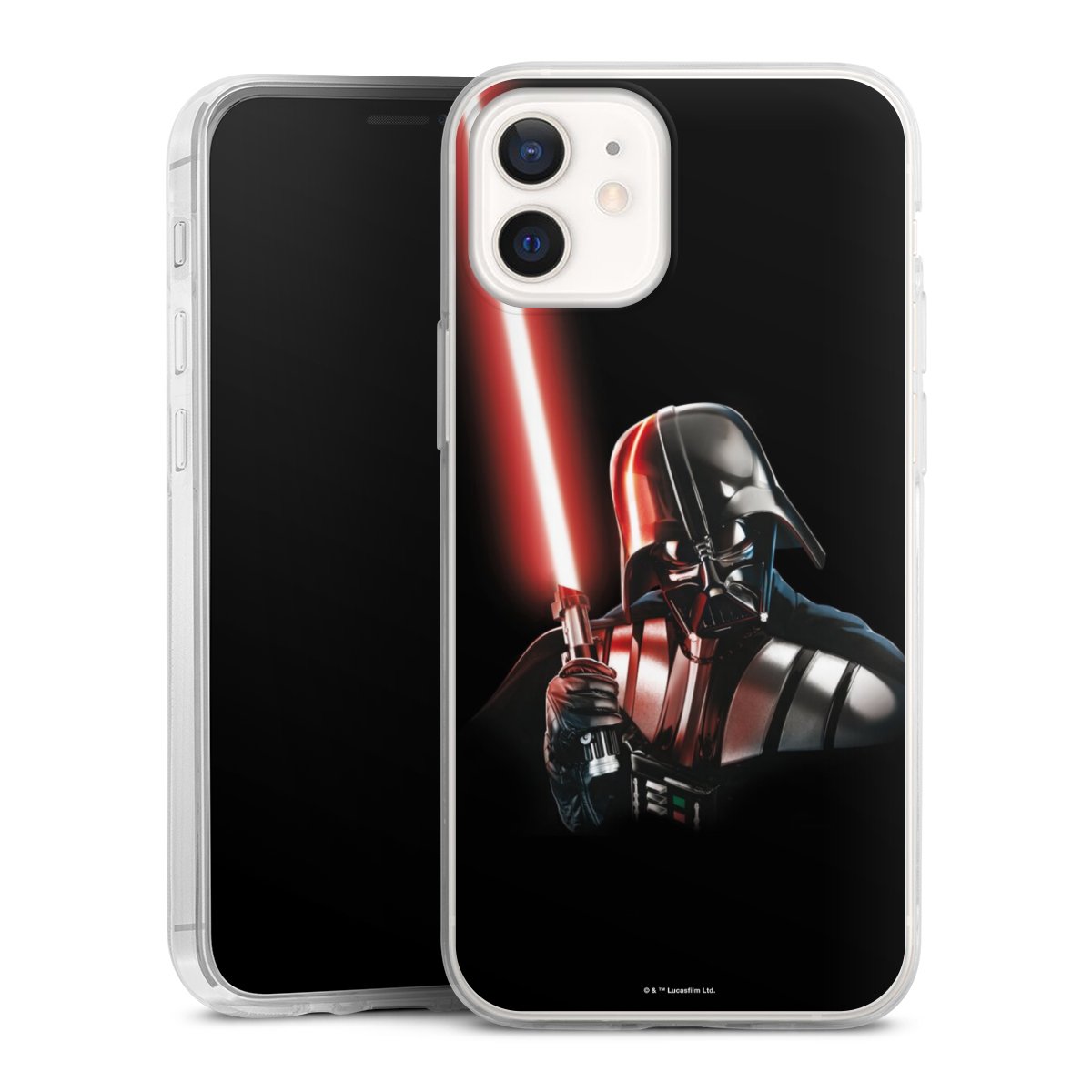 iPhone 12 mini Handy Slim Case extra dünn Silikon Handyhülle transparent Hülle Star Wars Merchandise Darth Vader Silikon Slim Case