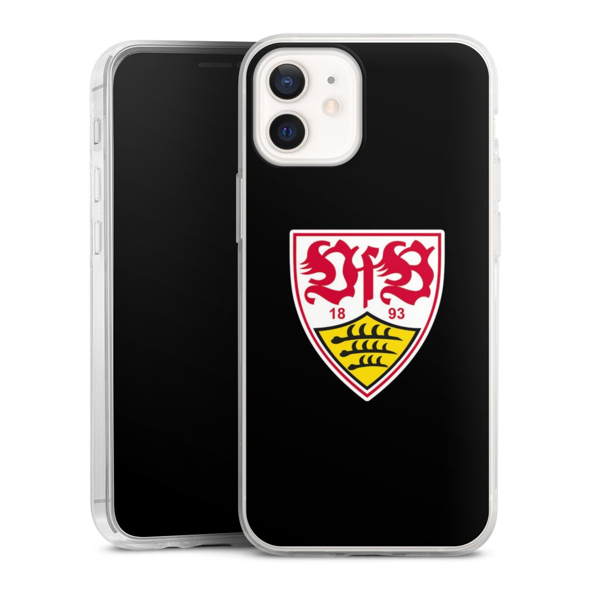 iPhone 12 mini Handy Slim Case extra dünn Silikon Handyhülle transparent Hülle Vfb Stuttgart Official Licensed Product Coat Of Arms Silikon Slim Case