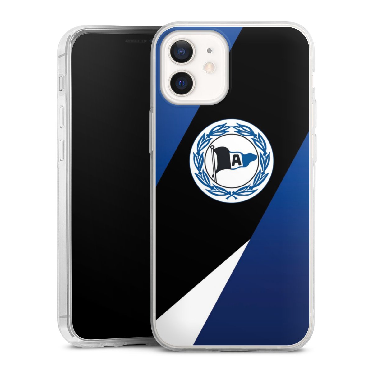 iPhone 12 mini Handy Slim Case extra dünn Silikon Handyhülle transparent Hülle Official Licensed Product Arminia Bielefeld Dsc Silikon Slim Case