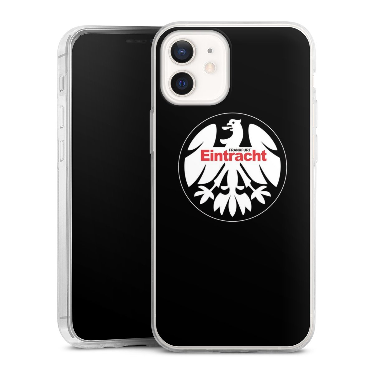 iPhone 12 mini Handy Slim Case extra dünn Silikon Handyhülle transparent Hülle Official Licensed Product Eintracht Frankfurt Sge Silikon Slim Case