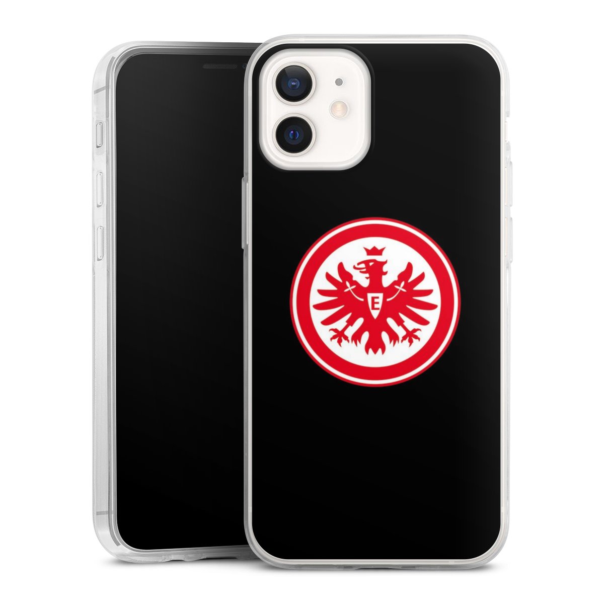 iPhone 12 mini Handy Slim Case extra dünn Silikon Handyhülle transparent Hülle Eintracht Frankfurt Sge Eagle Silikon Slim Case