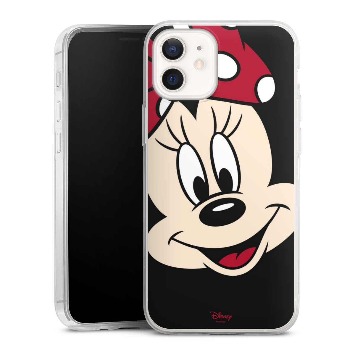 iPhone 12 mini Handy Slim Case extra dünn Silikon Handyhülle transparent Hülle Minnie Mouse Official Licensed Product Disney Silikon Slim Case