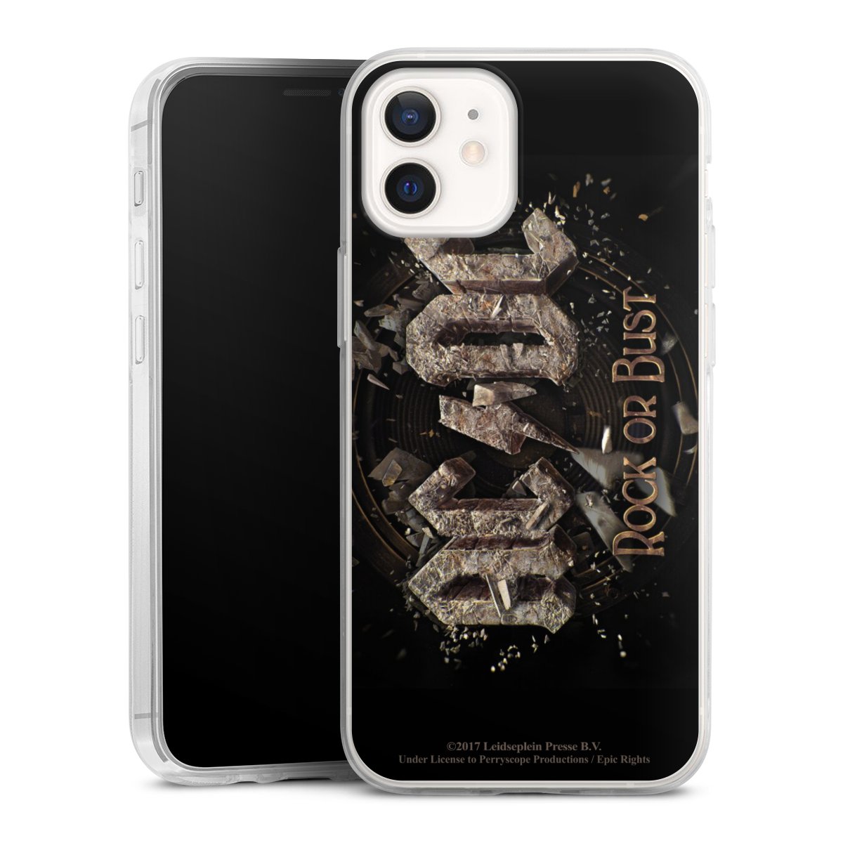 iPhone 12 mini Handy Slim Case extra dünn Silikon Handyhülle transparent Hülle Acdc Official Licensed Product Rock Or Bust Silikon Slim Case