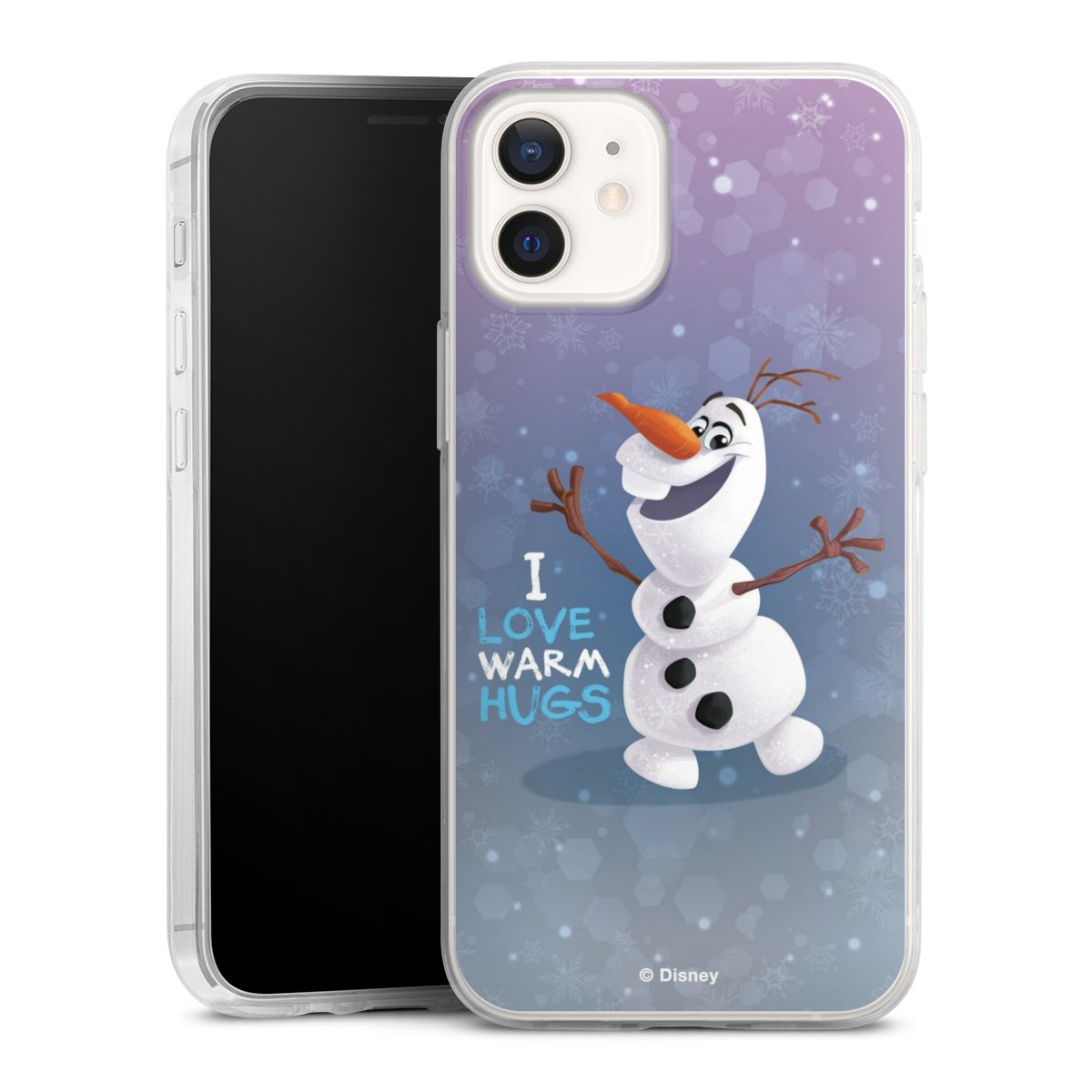 iPhone 12 mini Handy Slim Case extra dünn Silikon Handyhülle transparent Hülle Frozen Frozen Olaf Official Licensed Product Silikon Slim Case