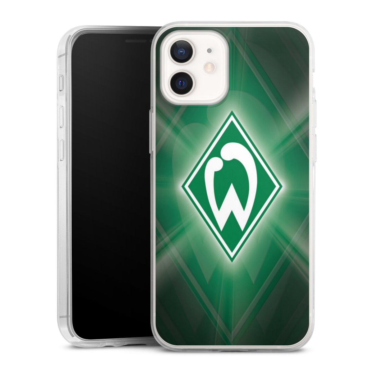 iPhone 12 mini Handy Slim Case extra dünn Silikon Handyhülle transparent Hülle Sv Werder Bremen Official Licensed Product Coat Of Arms Silikon Slim Case