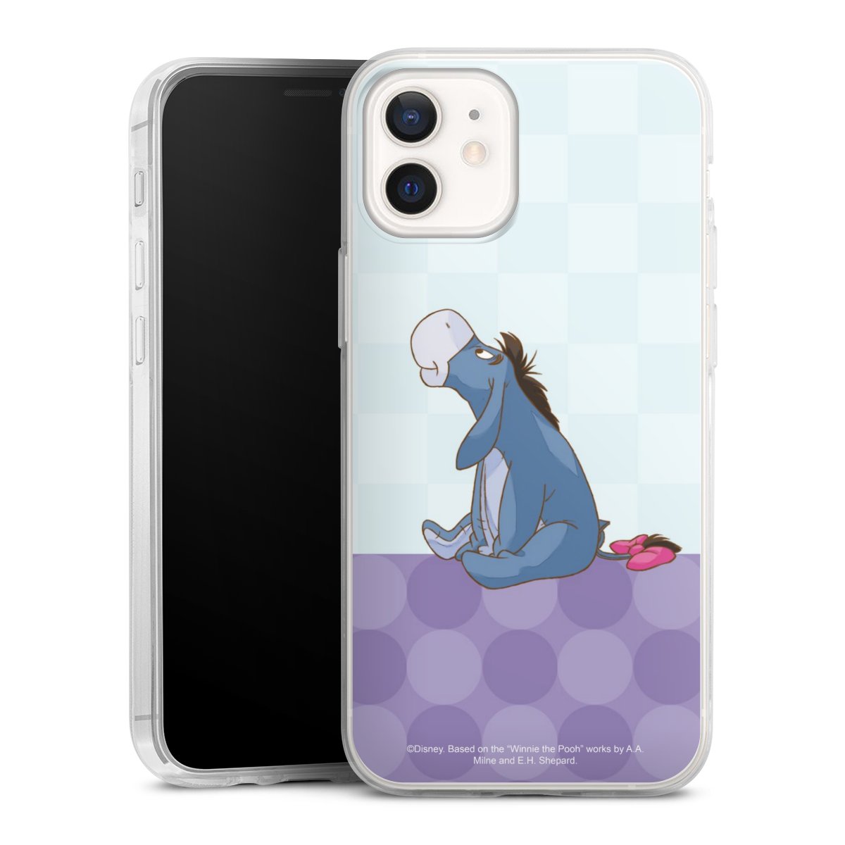 iPhone 12 mini Handy Slim Case extra dünn Silikon Handyhülle transparent Hülle Disney Donkey Winnie The Pooh Silikon Slim Case