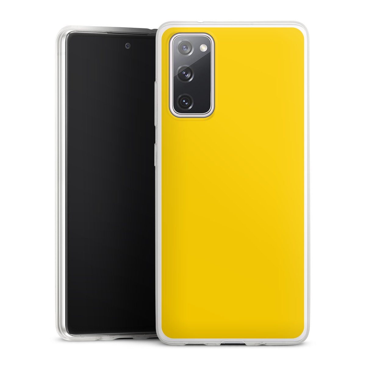 Galaxy S20 FE Handy Slim Case extra dünn Silikon Handyhülle transparent Hülle Yellow Unicoloured Colour Silikon Slim Case