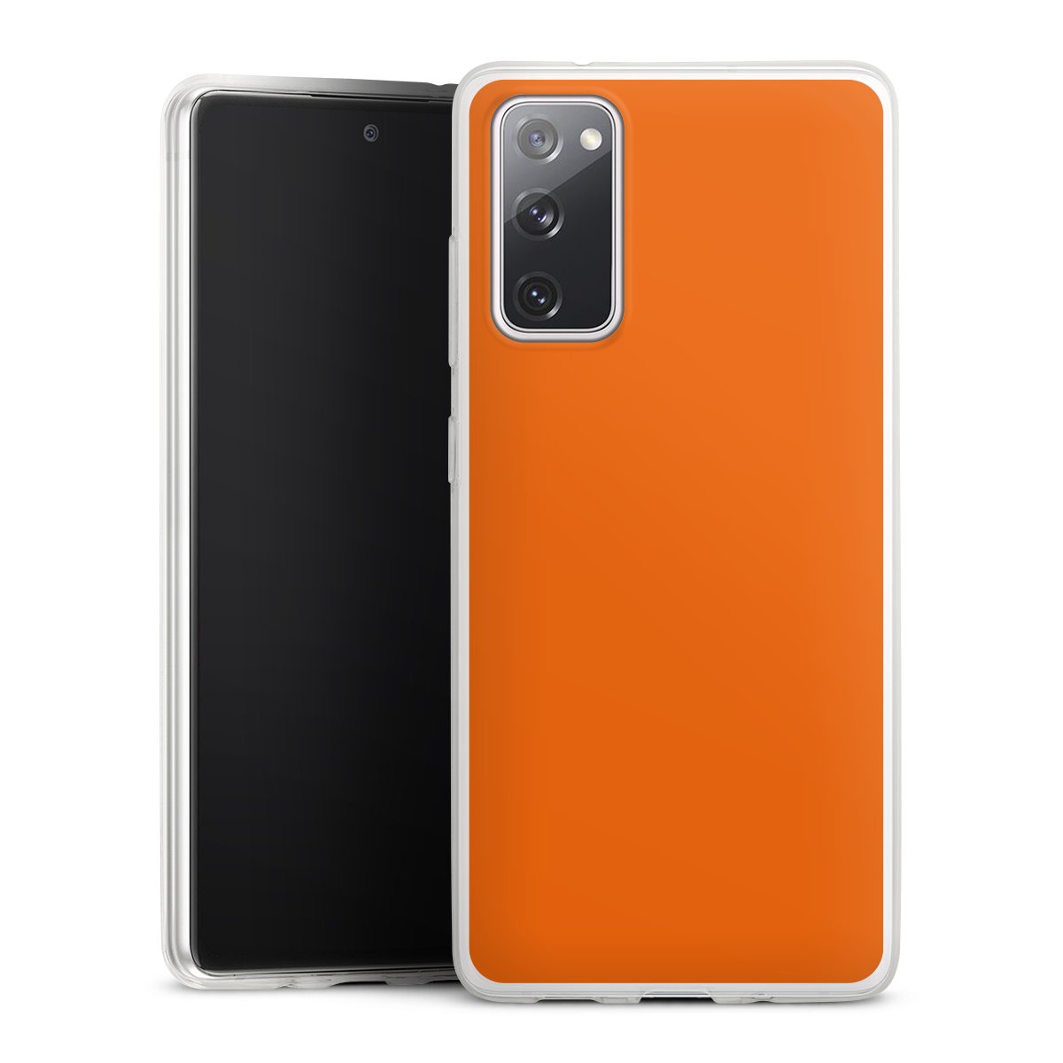 Galaxy S20 FE Handy Slim Case extra dünn Silikon Handyhülle transparent Hülle Orange Colour Unicoloured Silikon Slim Case