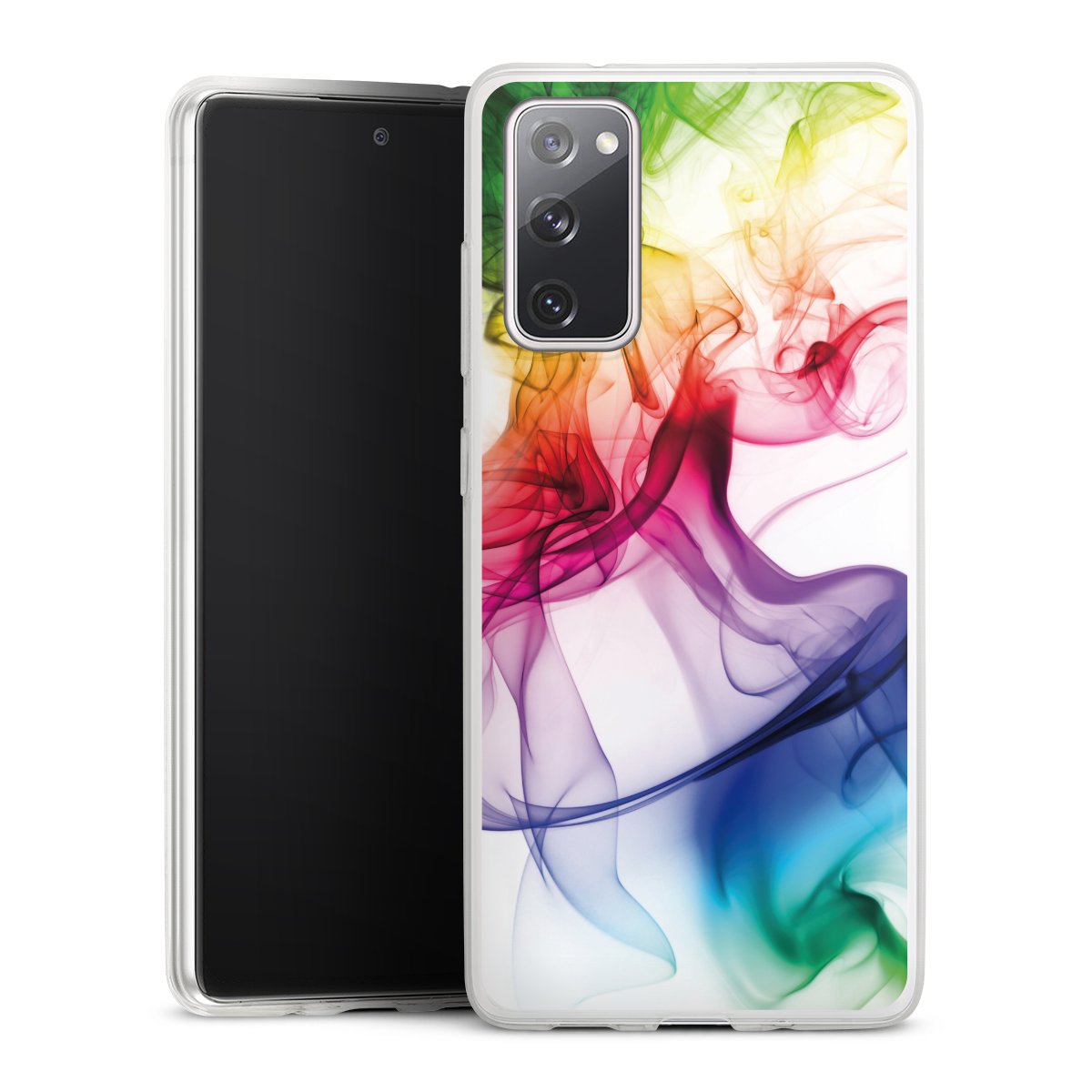 Galaxy S20 FE Handy Slim Case extra dünn Silikon Handyhülle transparent Hülle Water Colour Rainbow Silikon Slim Case