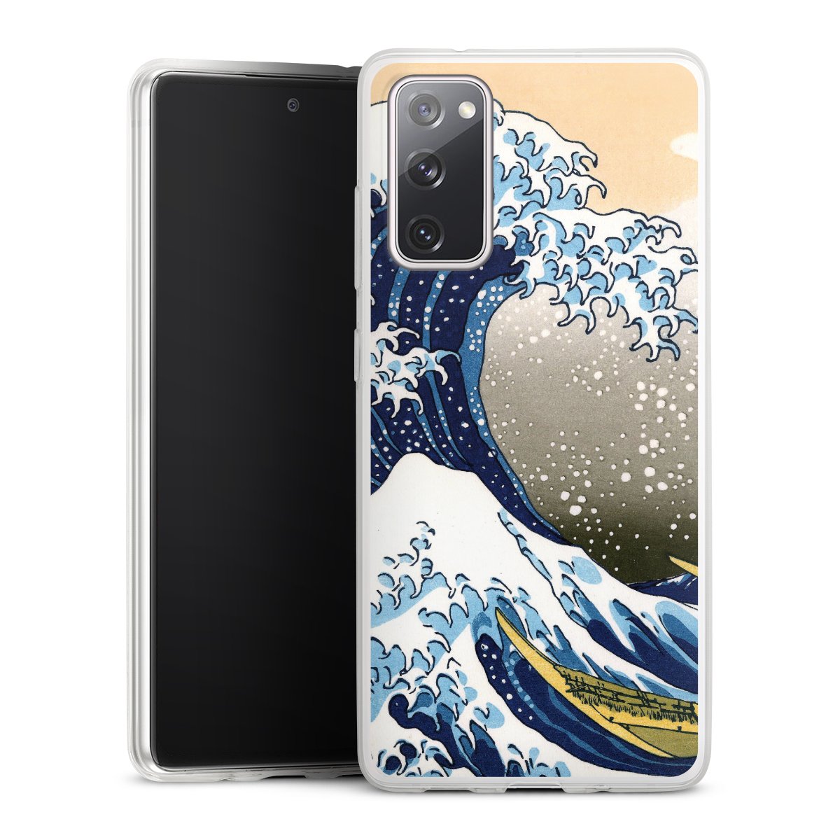 Galaxy S20 FE Handy Slim Case extra dünn Silikon Handyhülle transparent Hülle Kunst Katsushika Hokusai Die Große Welle Vor Kanagawa Silikon Slim Case