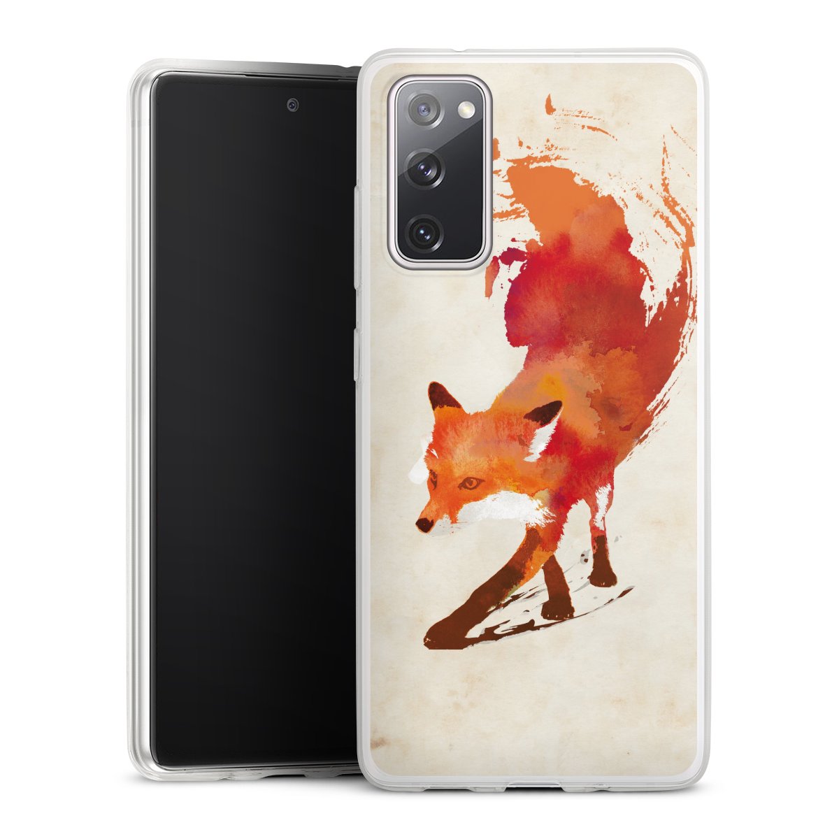 Galaxy S20 FE Handy Slim Case extra dünn Silikon Handyhülle transparent Hülle Fox Graphic Silikon Slim Case