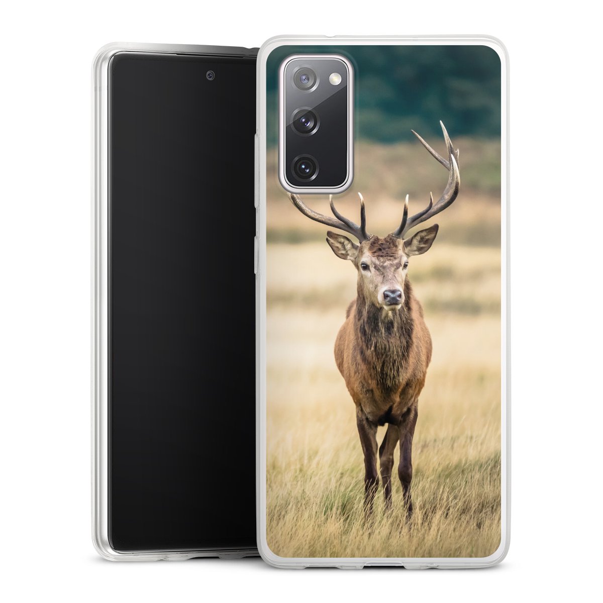 Galaxy S20 FE Handy Slim Case extra dünn Silikon Handyhülle transparent Hülle Deer Meadow Forrest Silikon Slim Case