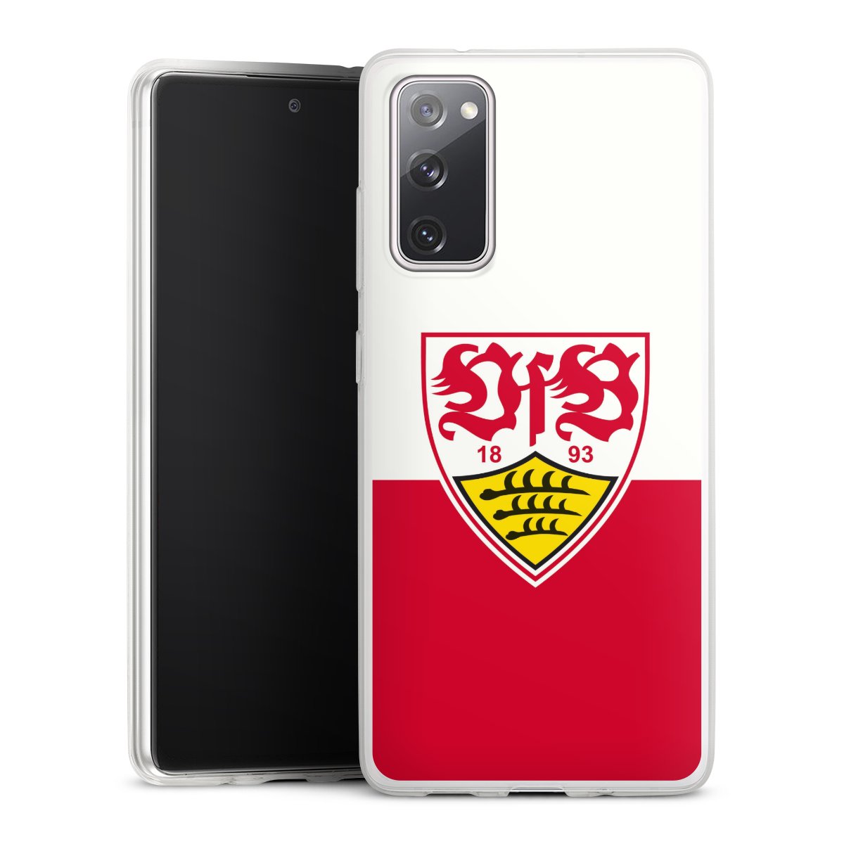 Galaxy S20 FE Handy Slim Case extra dünn Silikon Handyhülle transparent Hülle Official Licensed Product Logo Vfb Stuttgart Silikon Slim Case