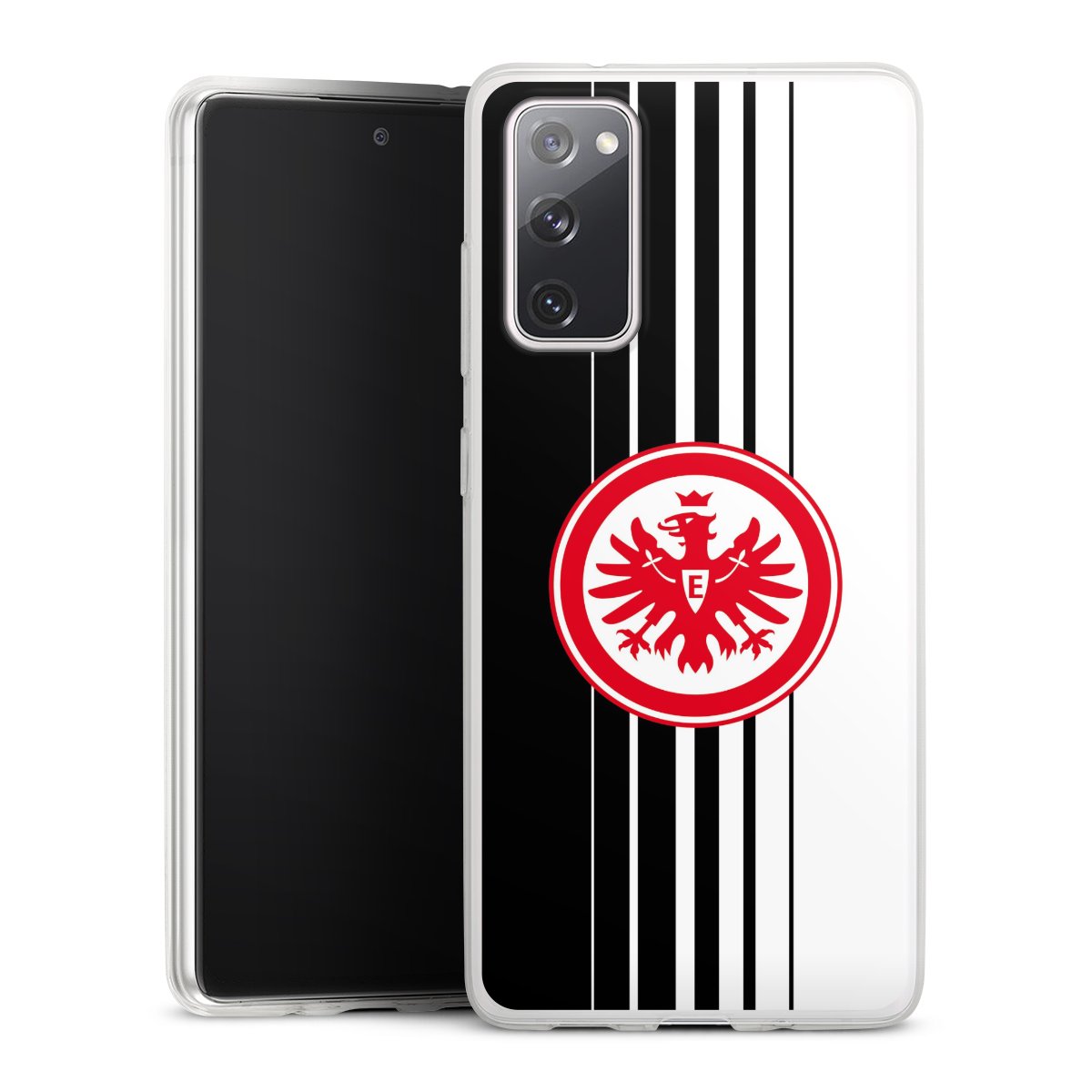 Galaxy S20 FE Handy Slim Case extra dünn Silikon Handyhülle transparent Hülle Stripes Eintracht Frankfurt Official Licensed Product Silikon Slim Case