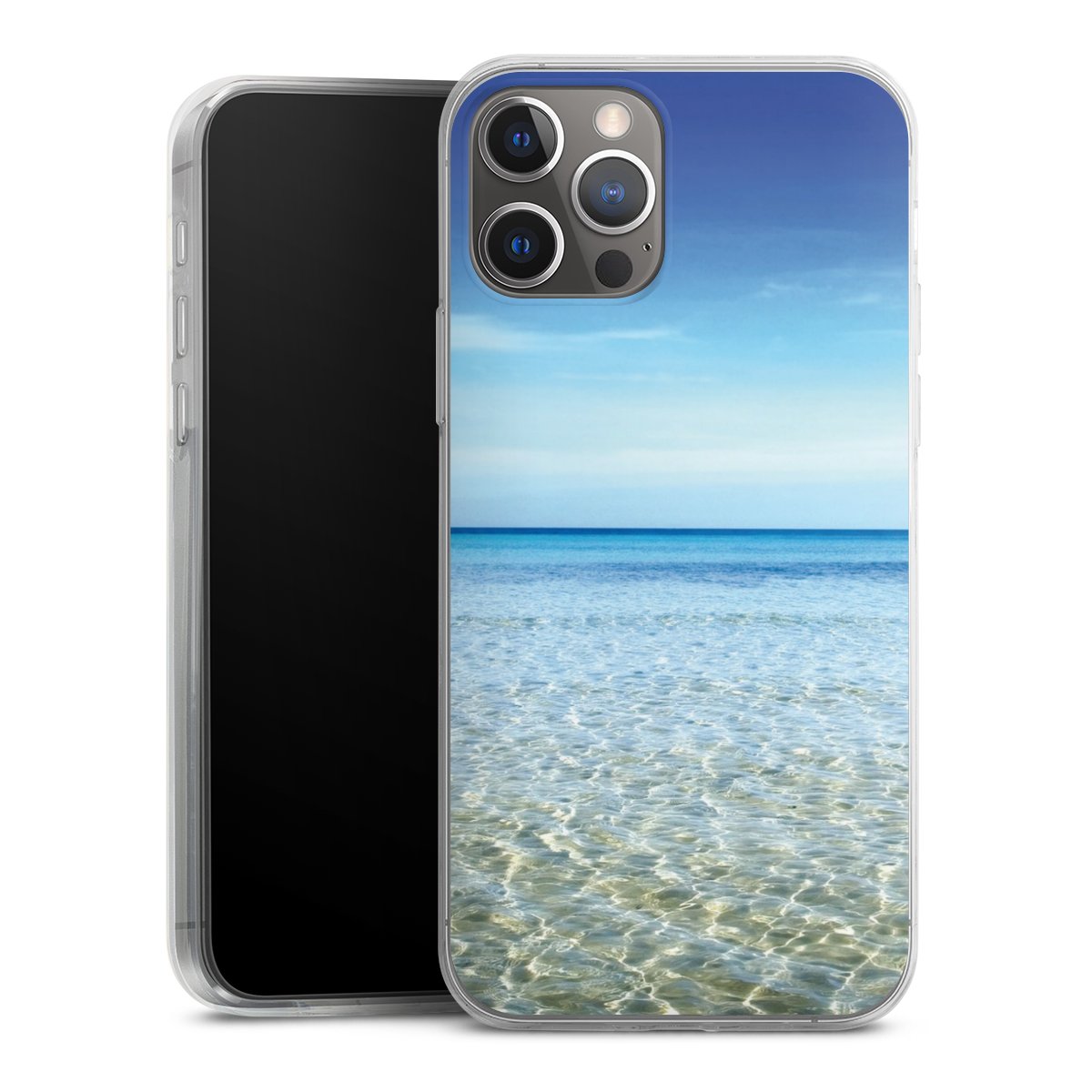 iPhone 12 Pro Handy Slim Case extra dünn Silikon Handyhülle transparent Hülle Urlaub Sky Ocean Silikon Slim Case