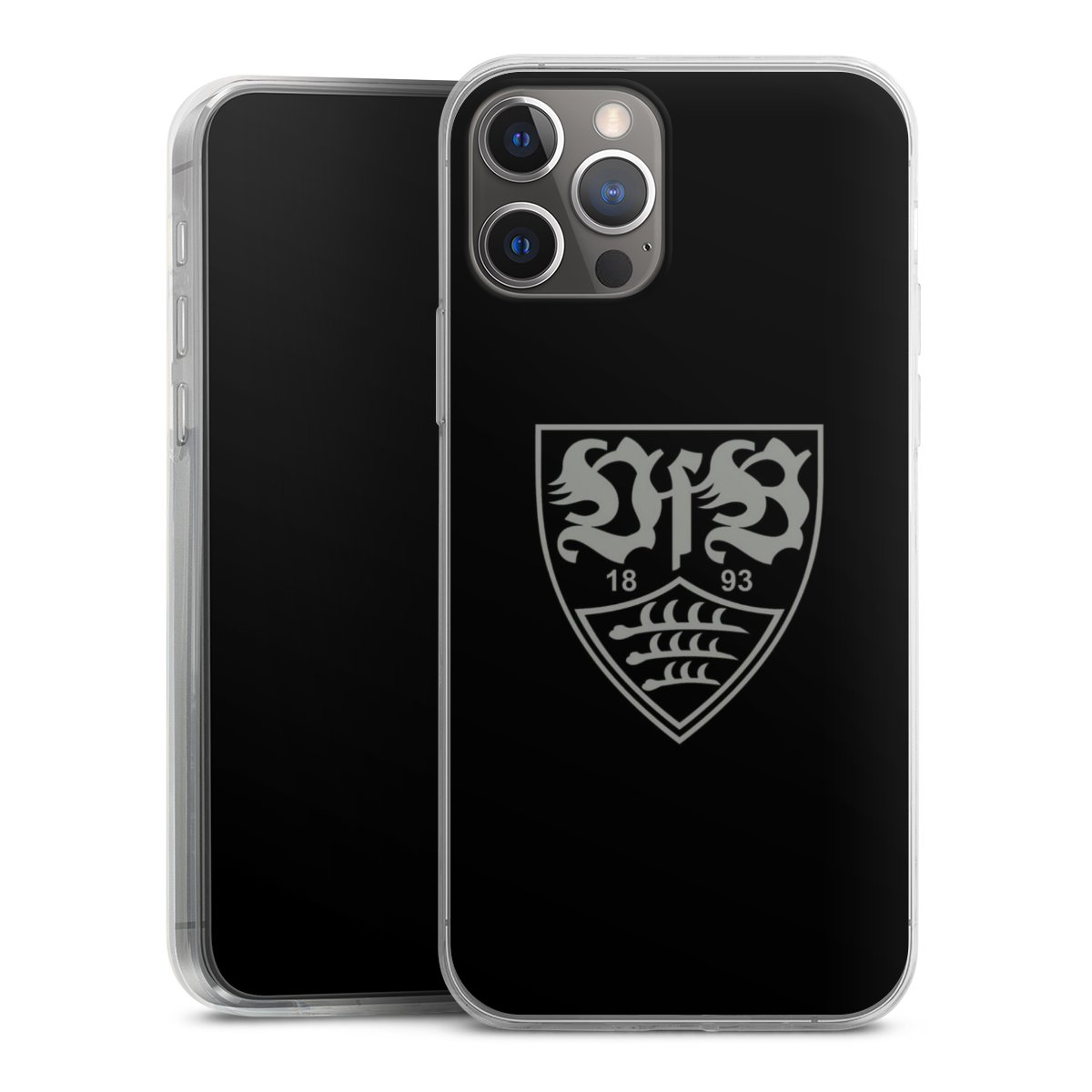 iPhone 12 Pro Handy Slim Case extra dünn Silikon Handyhülle transparent Hülle Official Licensed Product Vfb Stuttgart Silikon Slim Case