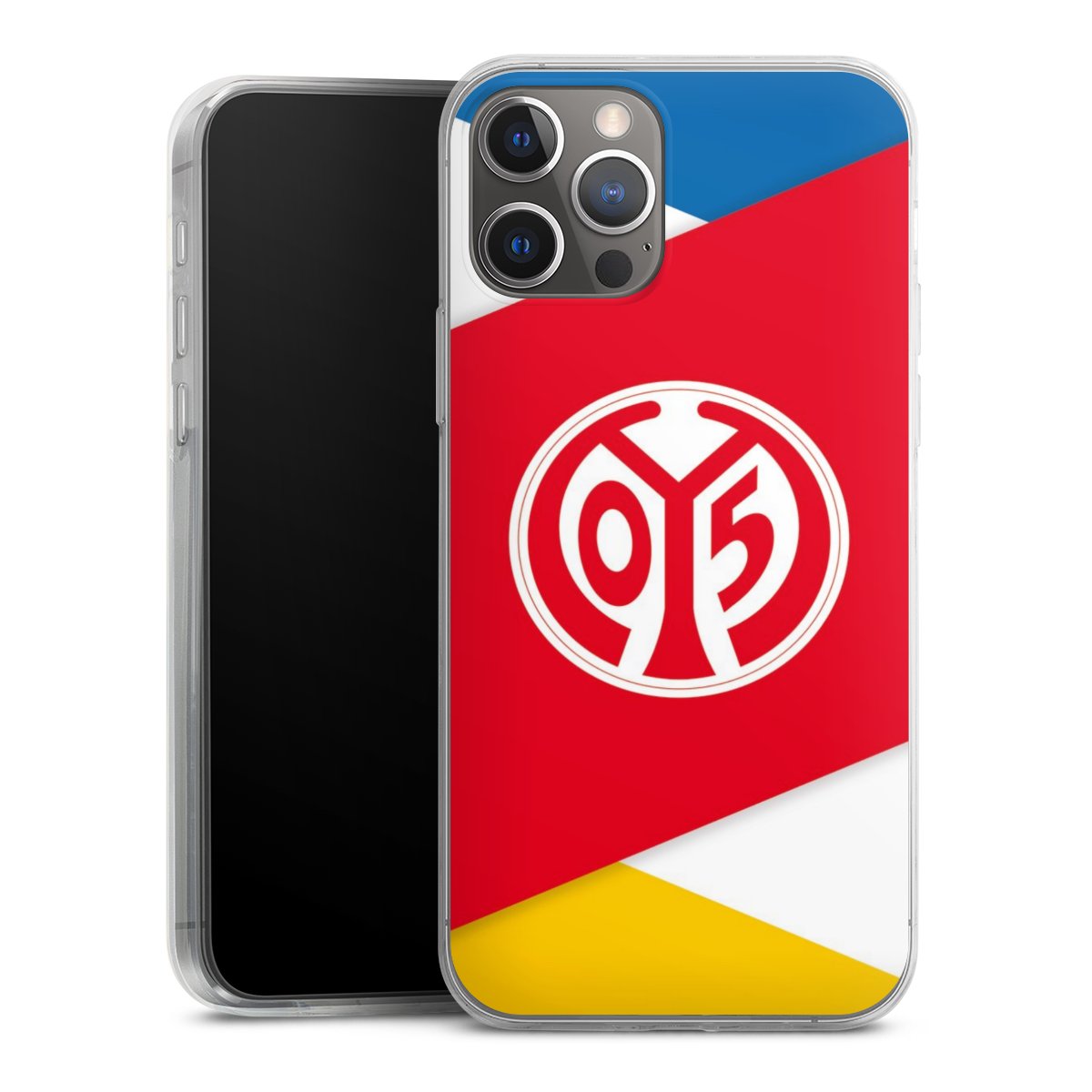 iPhone 12 Pro Handy Slim Case extra dünn Silikon Handyhülle transparent Hülle Official Licensed Product Soccer 1. Fsv Mainz 05 E.V. Silikon Slim Case