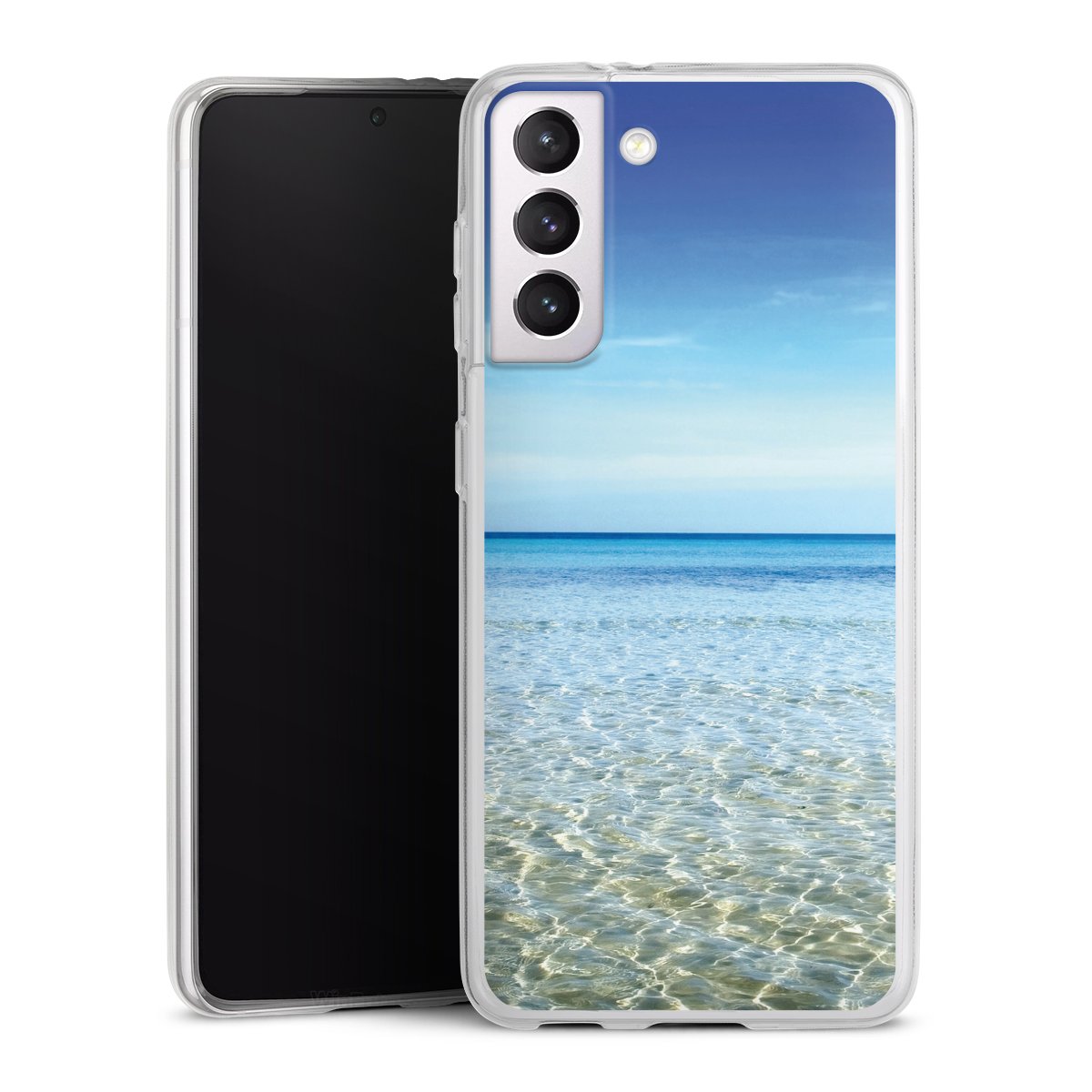 Galaxy S21 5G Handy Slim Case extra dünn Silikon Handyhülle transparent Hülle Urlaub Sky Ocean Silikon Slim Case