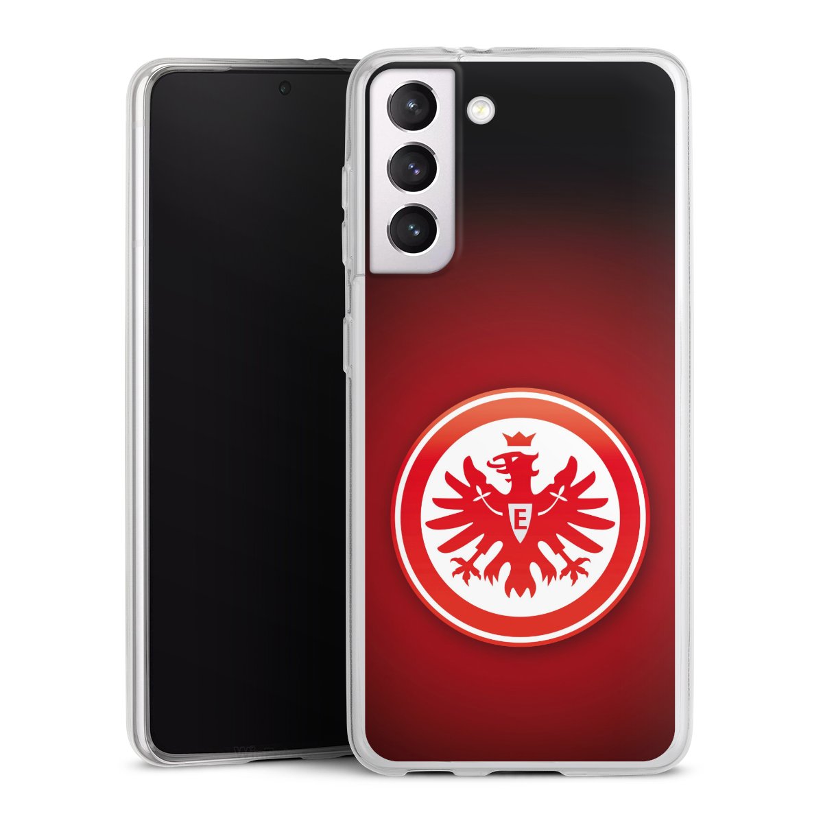 Galaxy S21 5G Handy Slim Case extra dünn Silikon Handyhülle transparent Hülle Eintracht Frankfurt Official Licensed Product Coat Of Arms Silikon Slim Case