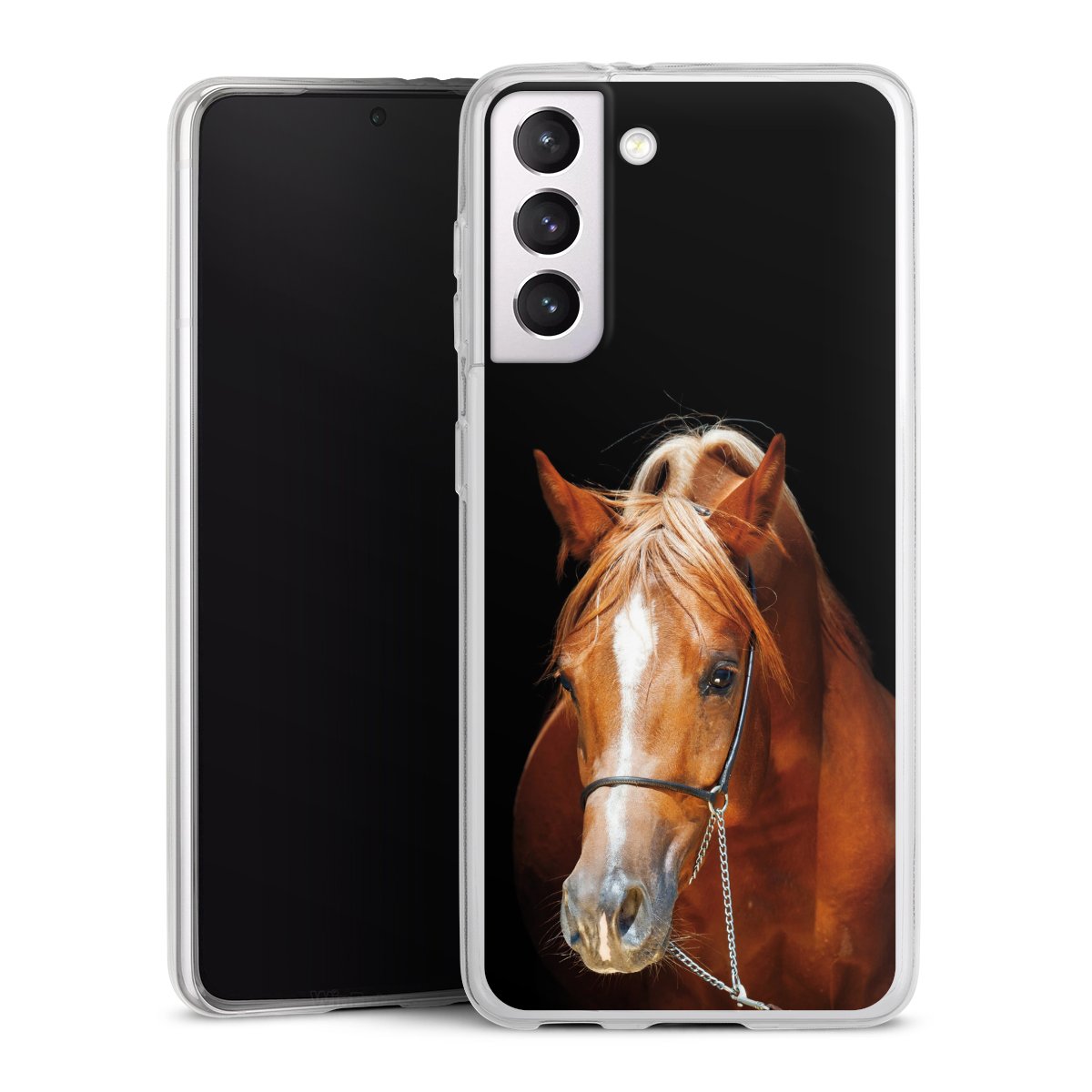 Galaxy S21 5G Handy Slim Case extra dünn Silikon Handyhülle transparent Hülle Mare Horse Hobby Silikon Slim Case