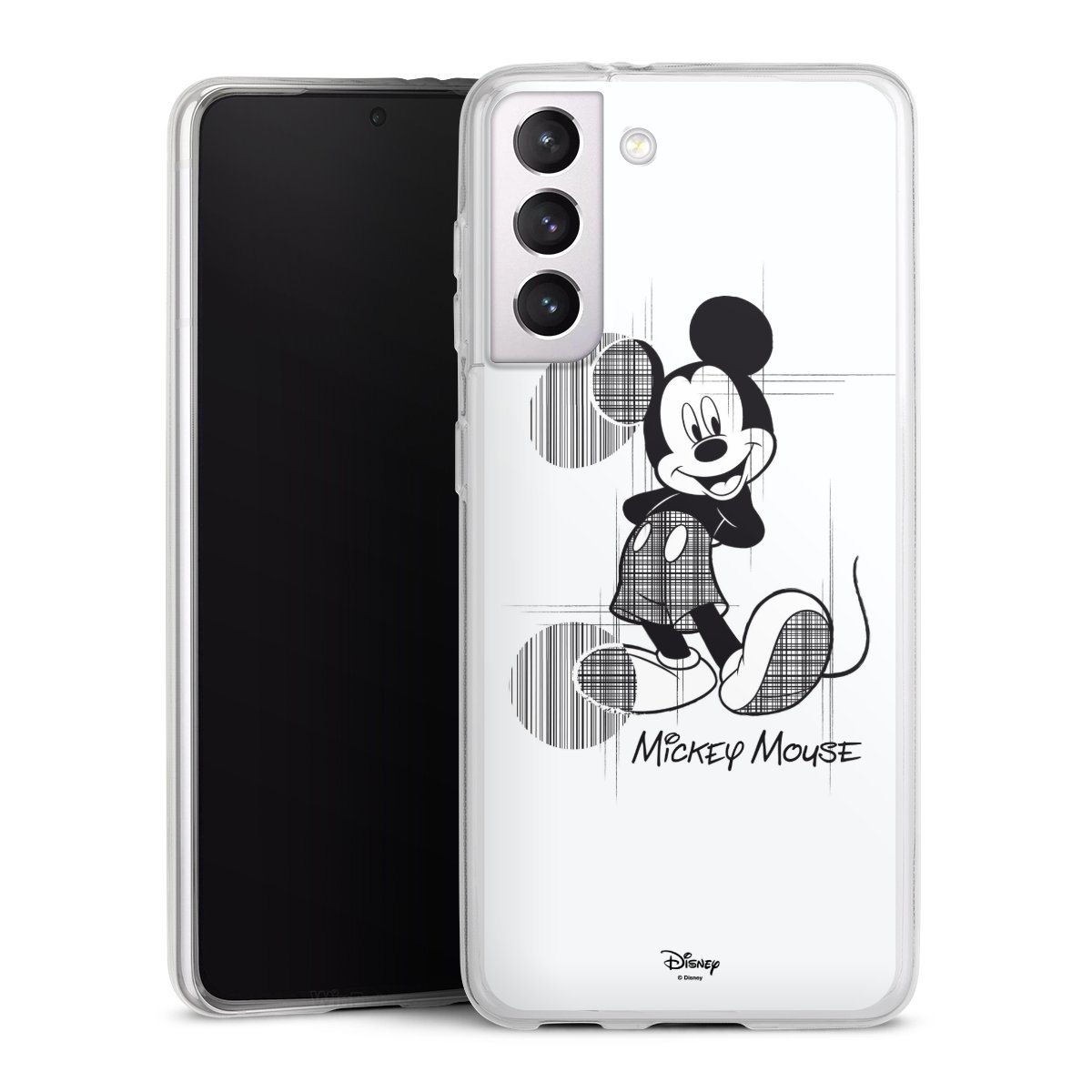 Galaxy S21 5G Handy Slim Case extra dünn Silikon Handyhülle transparent Hülle Disney Official Licensed Product Mickey Mouse Silikon Slim Case