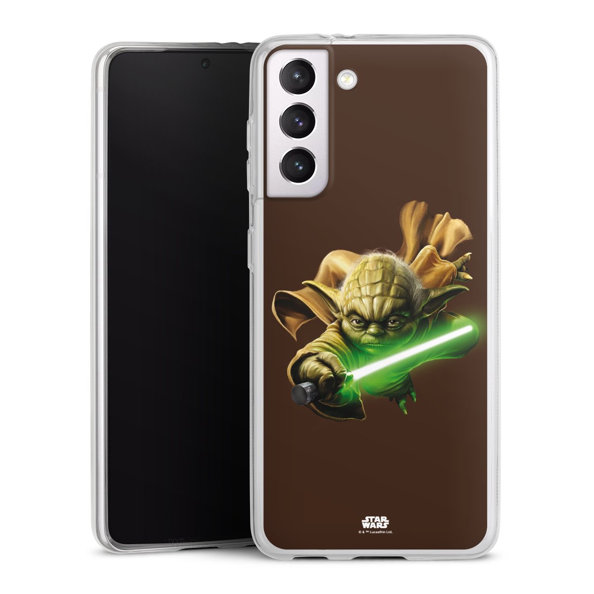 Galaxy S21 5G Handy Slim Case extra dünn Silikon Handyhülle transparent Hülle Yoda Merchandise Star Wars Silikon Slim Case