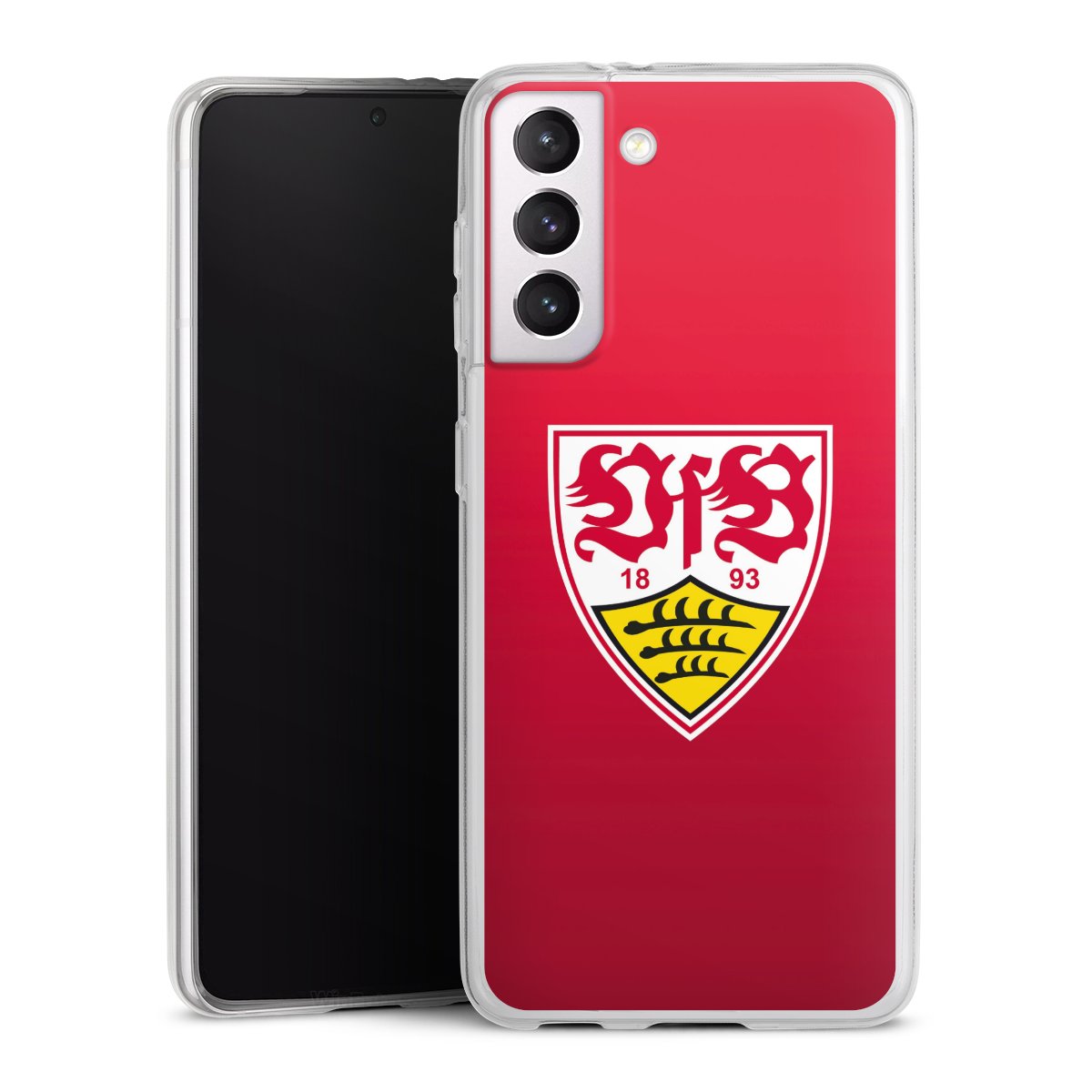 Galaxy S21 5G Handy Slim Case extra dünn Silikon Handyhülle transparent Hülle Official Licensed Product Vfb Stuttgart Silikon Slim Case