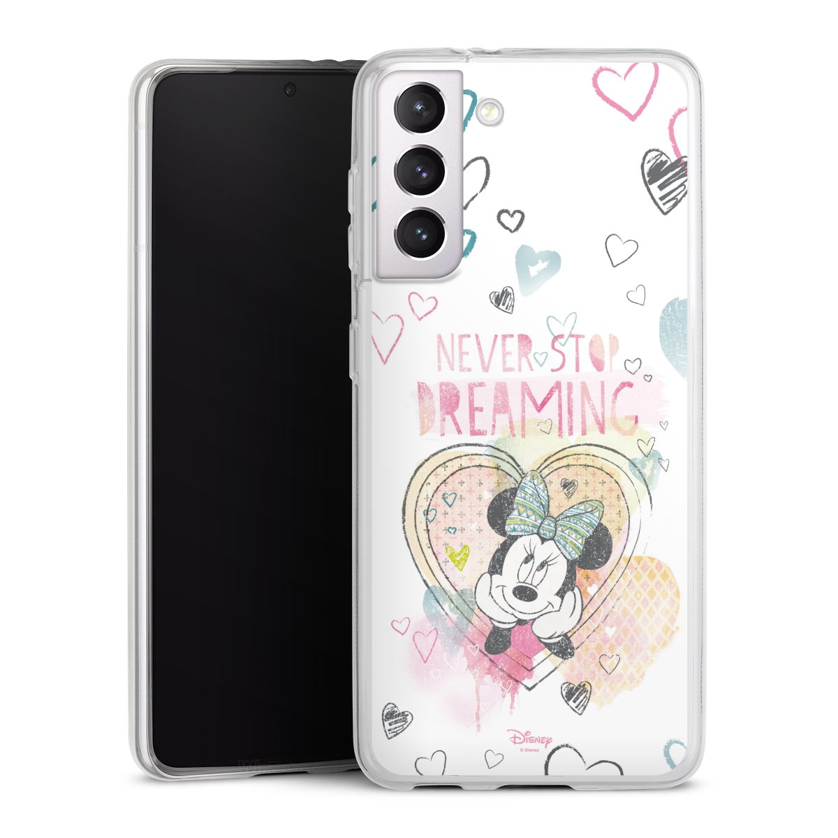 Galaxy S21 5G Handy Slim Case extra dünn Silikon Handyhülle transparent Hülle Disney Official Licensed Product Minnie Mouse Silikon Slim Case