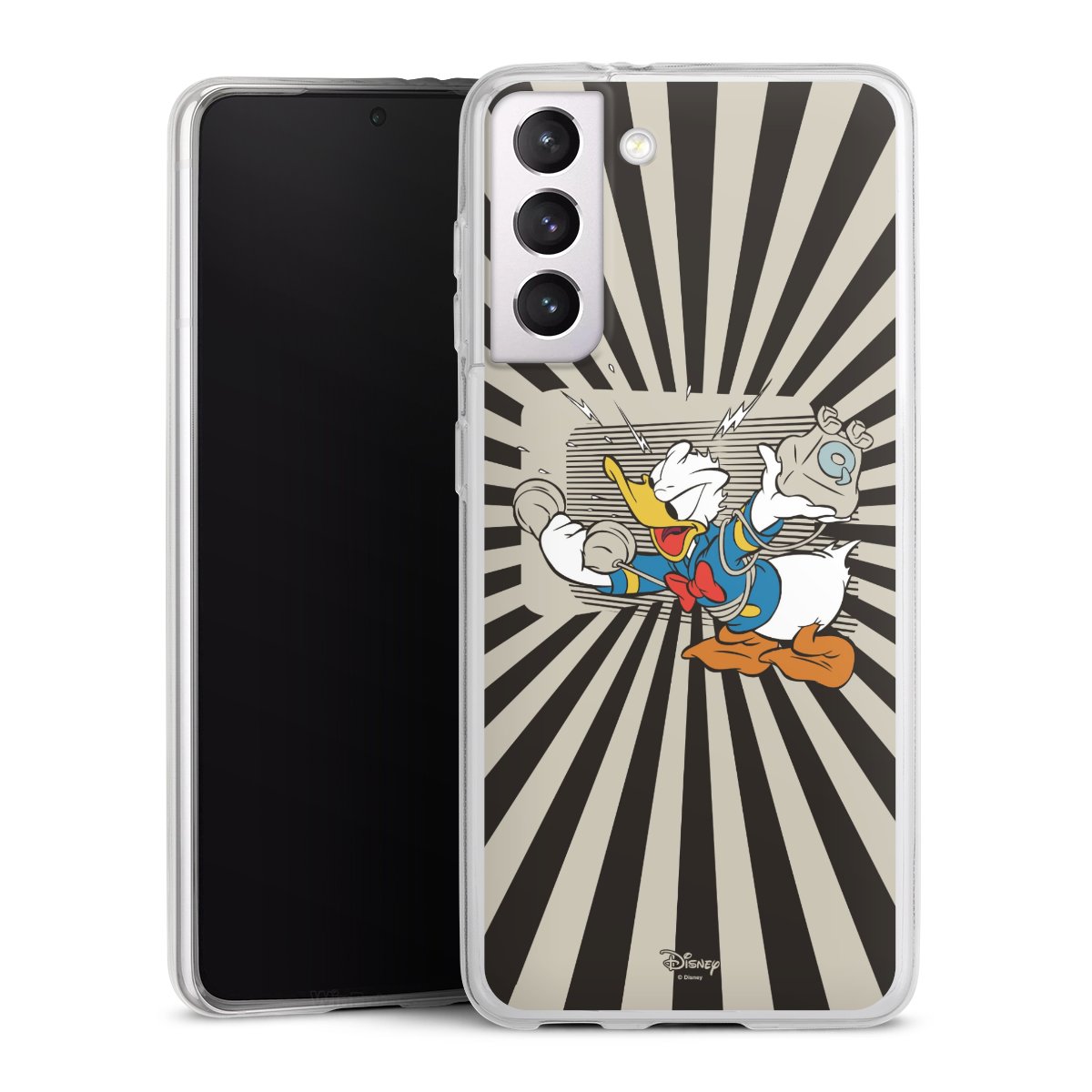 Galaxy S21 5G Handy Slim Case extra dünn Silikon Handyhülle transparent Hülle Donald Duck Disney Official Licensed Product Silikon Slim Case