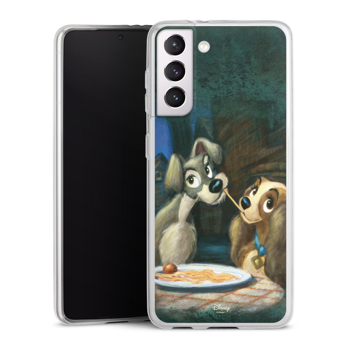 Galaxy S21 5G Handy Slim Case extra dünn Silikon Handyhülle transparent Hülle Lady And The Tramp Official Licensed Product Disney Silikon Slim Case