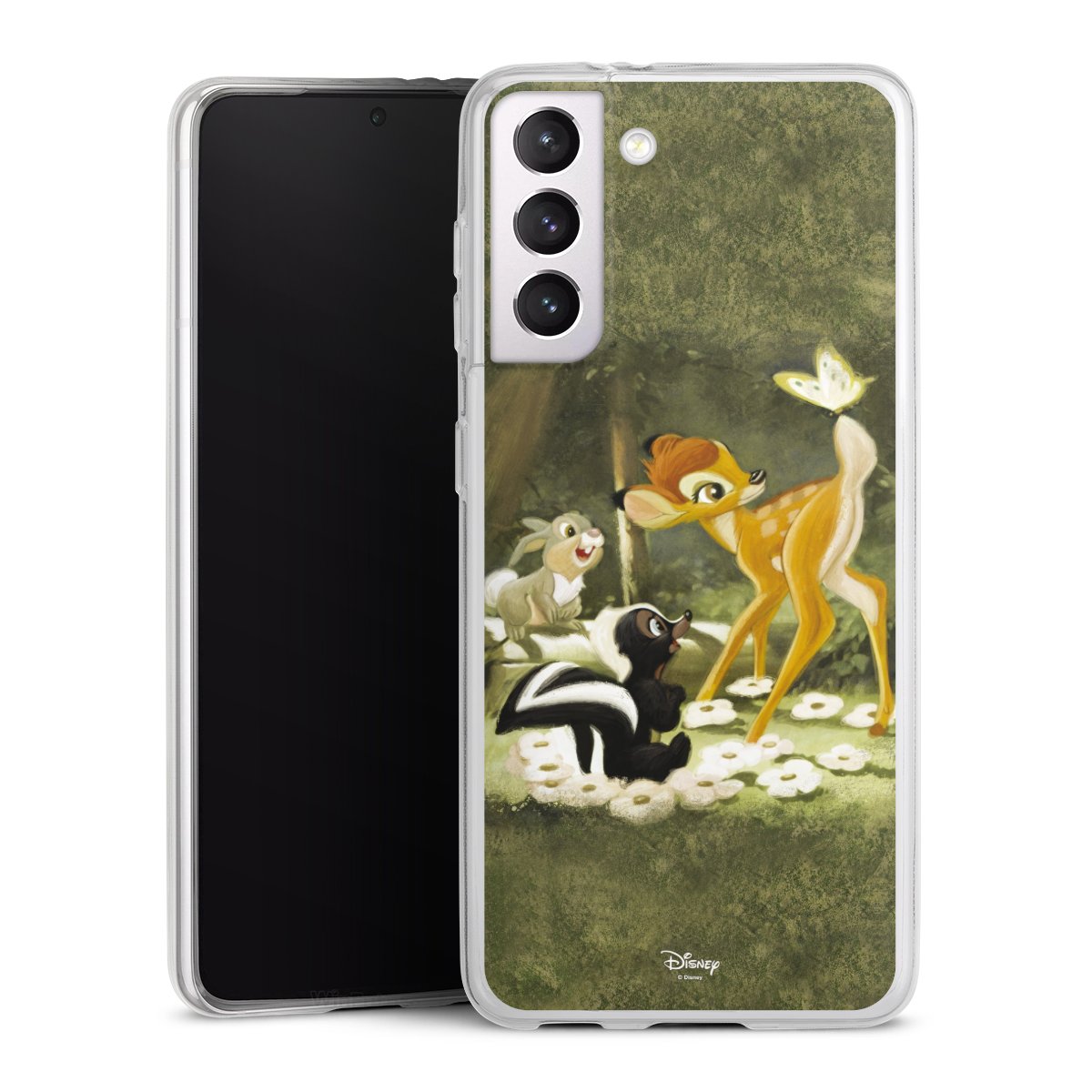 Galaxy S21 5G Handy Slim Case extra dünn Silikon Handyhülle transparent Hülle Disney Official Licensed Product Bambi Silikon Slim Case