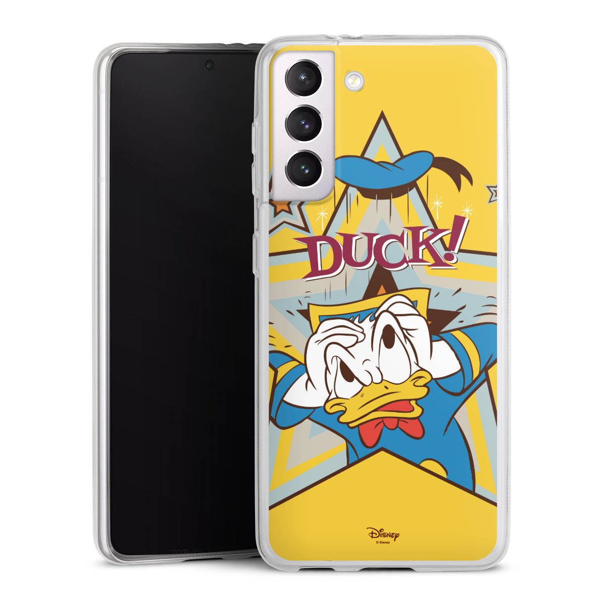 Galaxy S21 5G Handy Slim Case extra dünn Silikon Handyhülle transparent Hülle Official Licensed Product Donald Duck Disney Silikon Slim Case