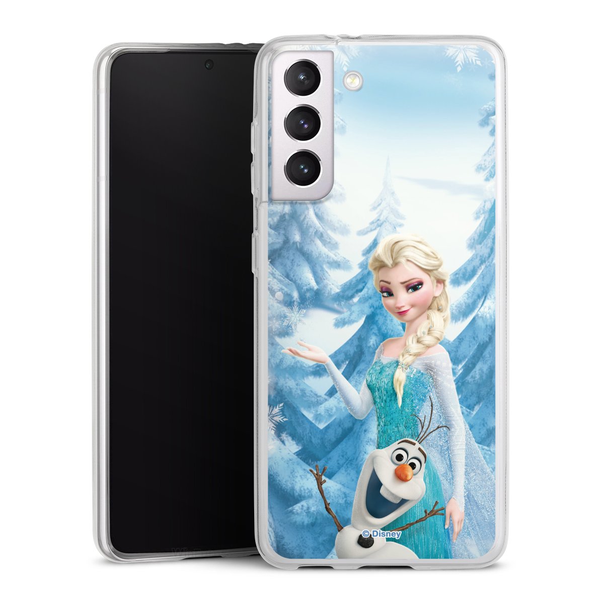 Galaxy S21 5G Handy Slim Case extra dünn Silikon Handyhülle transparent Hülle Official Licensed Product Frozen Elsa Disney Silikon Slim Case