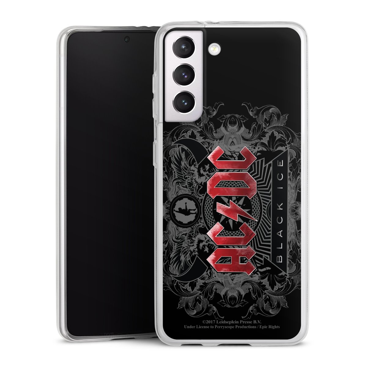 Galaxy S21 5G Handy Slim Case extra dünn Silikon Handyhülle transparent Hülle Merchandise Black Ice Acdc Silikon Slim Case