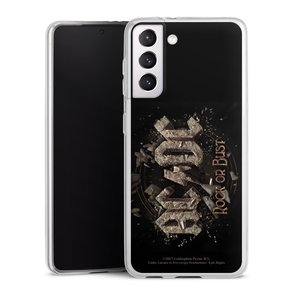 Galaxy S21 5G Handy Slim Case extra dünn Silikon Handyhülle transparent Hülle Acdc Official Licensed Product Rock Or Bust Silikon Slim Case