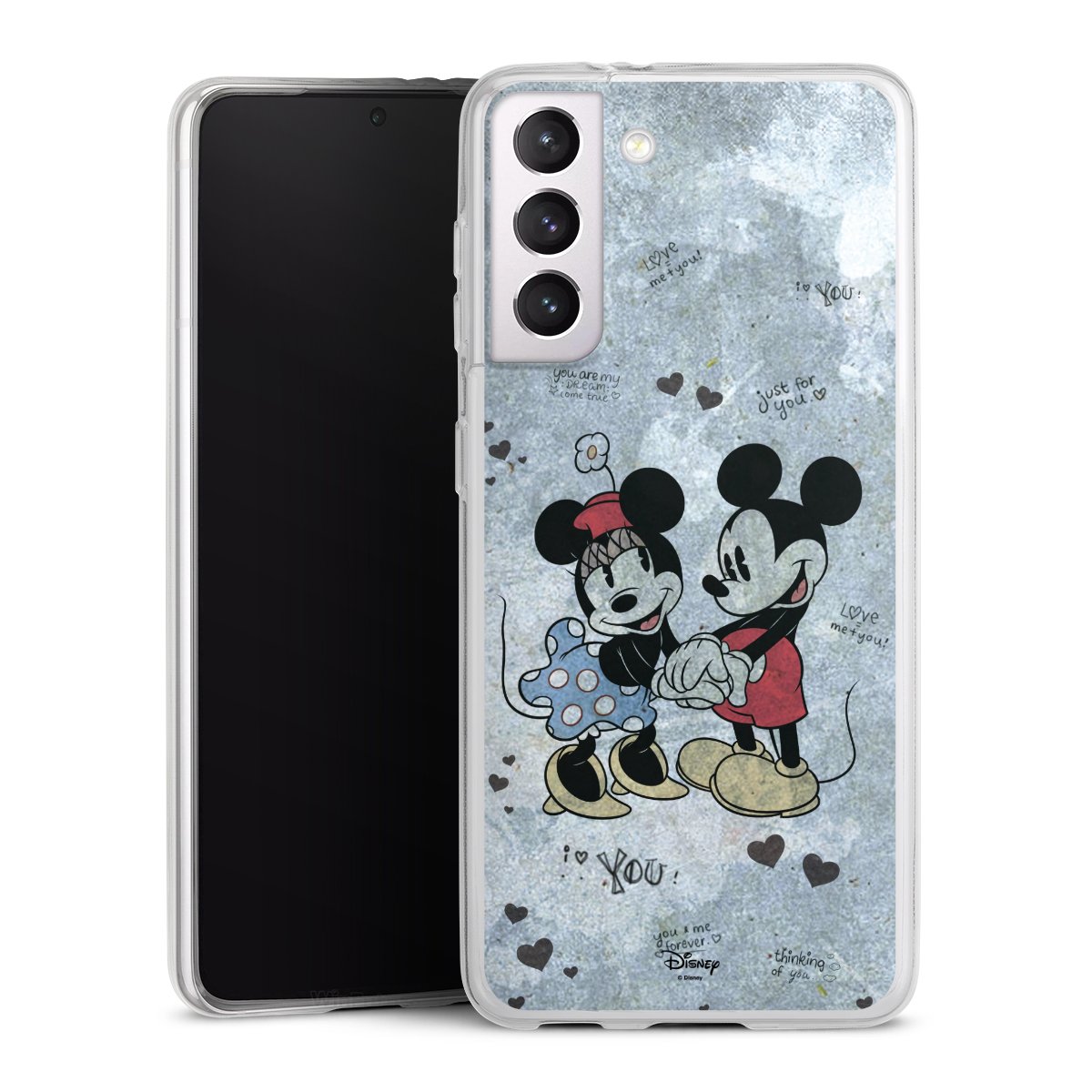 Galaxy S21 5G Handy Slim Case extra dünn Silikon Handyhülle transparent Hülle Mickey & Minnie Mouse Vintage Disney Silikon Slim Case