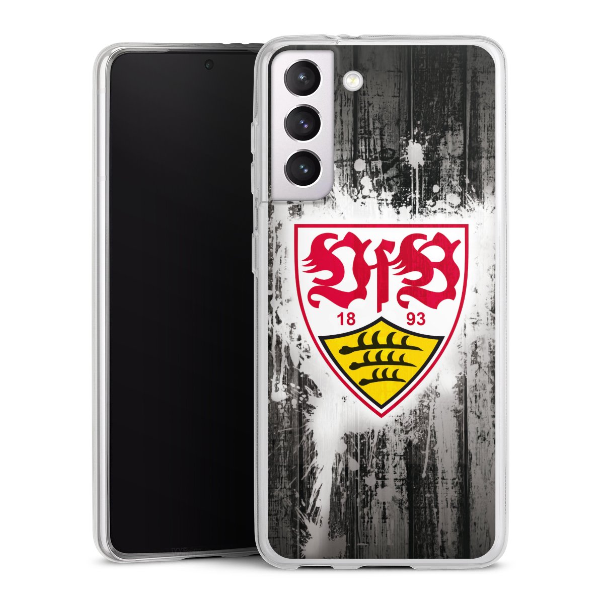 Galaxy S21 5G Handy Slim Case extra dünn Silikon Handyhülle transparent Hülle Vfb Stuttgart Official Licensed Product Silikon Slim Case