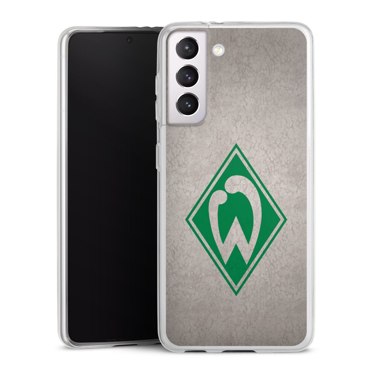 Galaxy S21 5G Handy Slim Case extra dünn Silikon Handyhülle transparent Hülle Sv Werder Bremen Concrete Official Licensed Product Silikon Slim Case