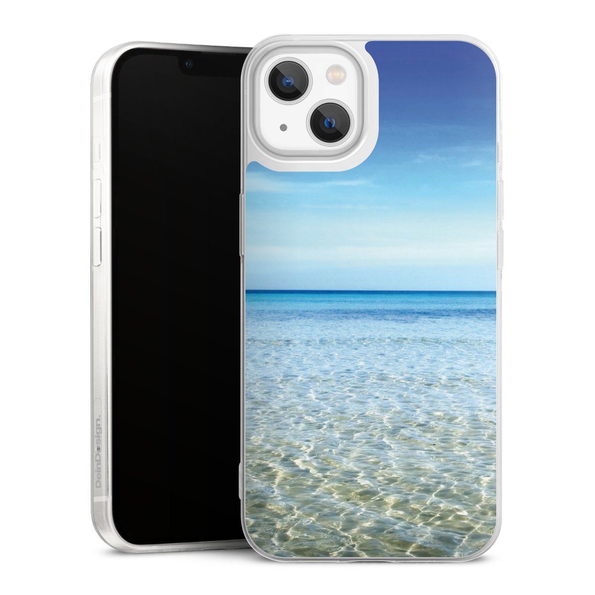 iPhone 13 Handy Slim Case extra dünn Silikon Handyhülle transparent Hülle Urlaub Sky Ocean Silikon Slim Case