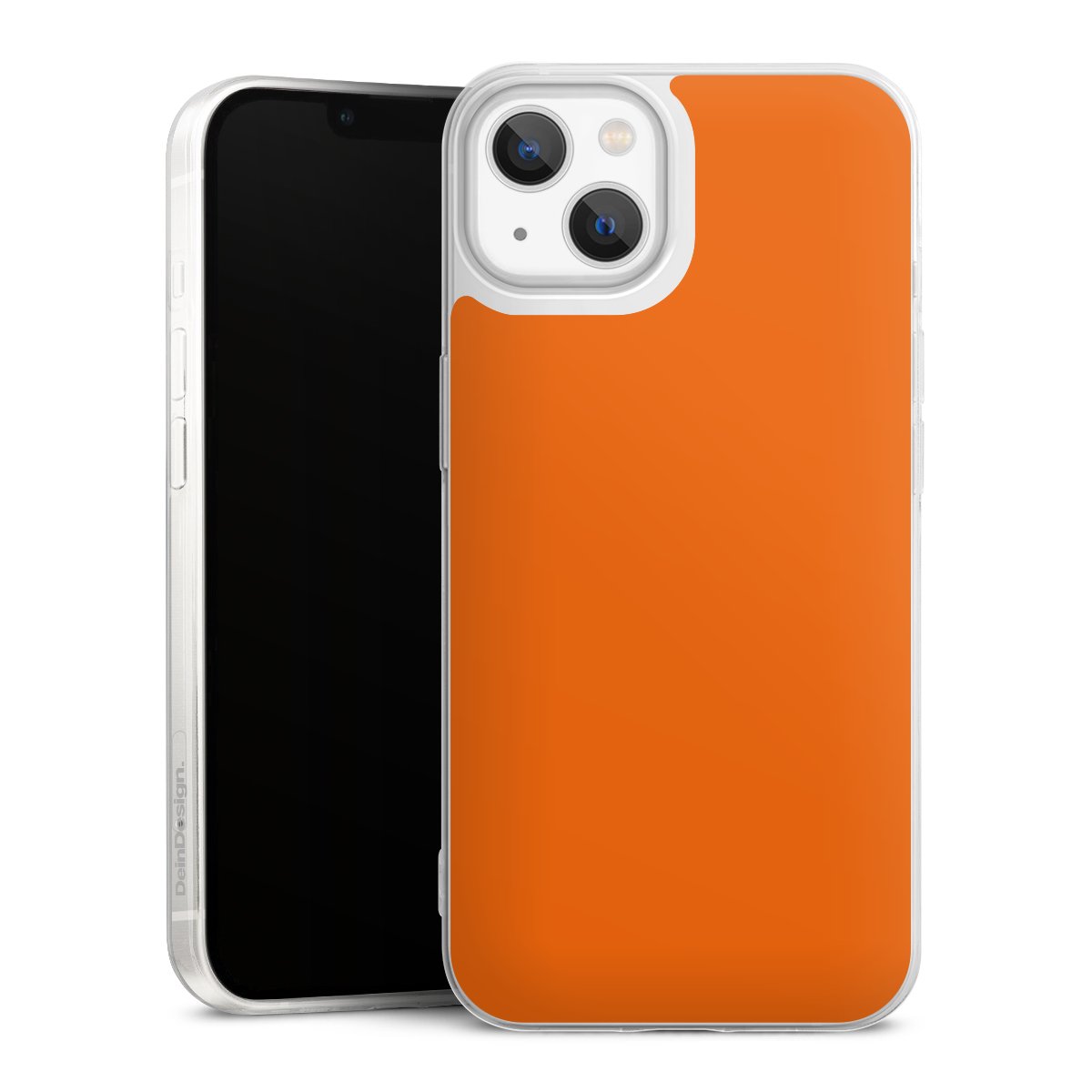 iPhone 13 Handy Slim Case extra dünn Silikon Handyhülle transparent Hülle Orange Colour Unicoloured Silikon Slim Case